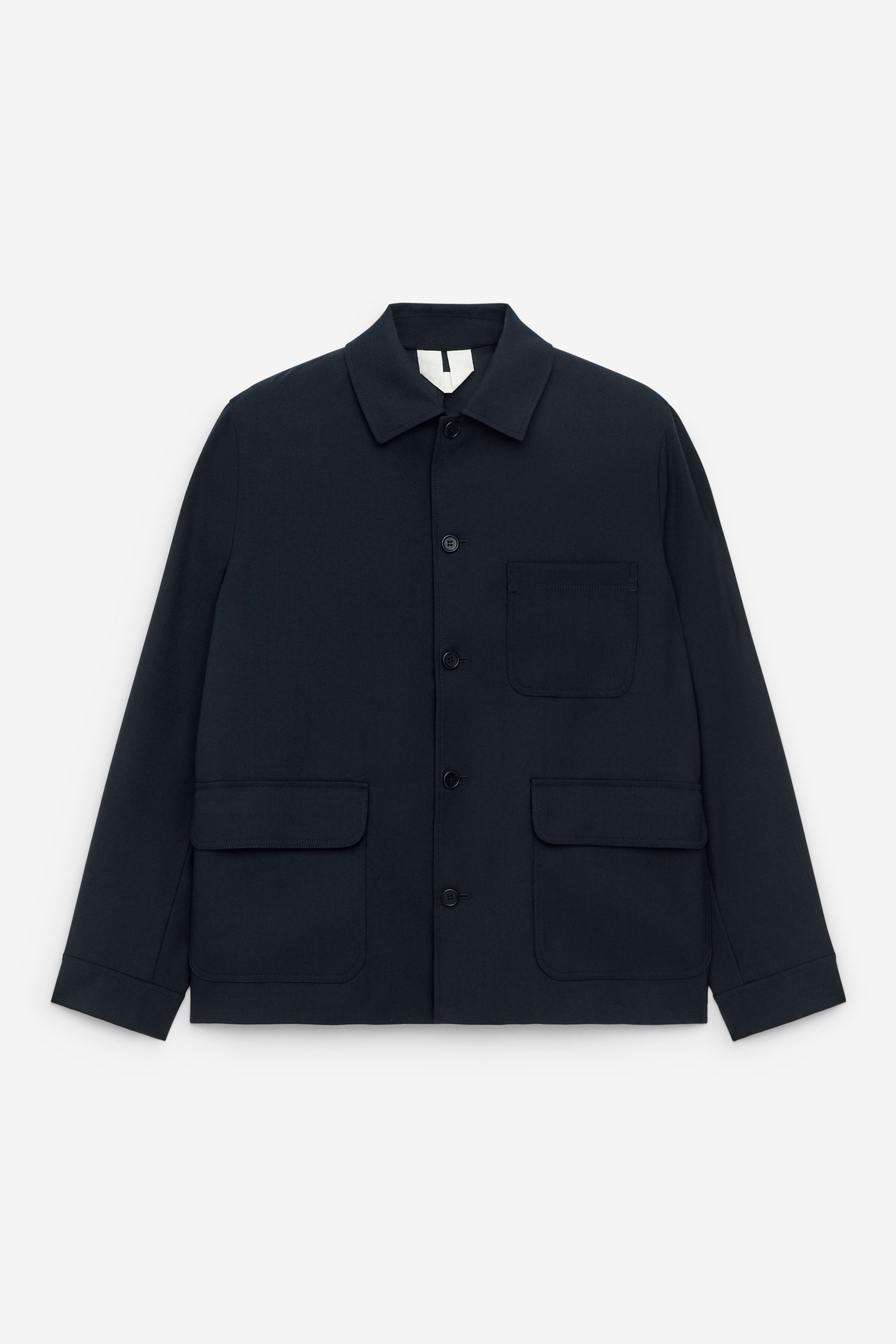 Giacca in hopsack di misto lana - Blu scuro