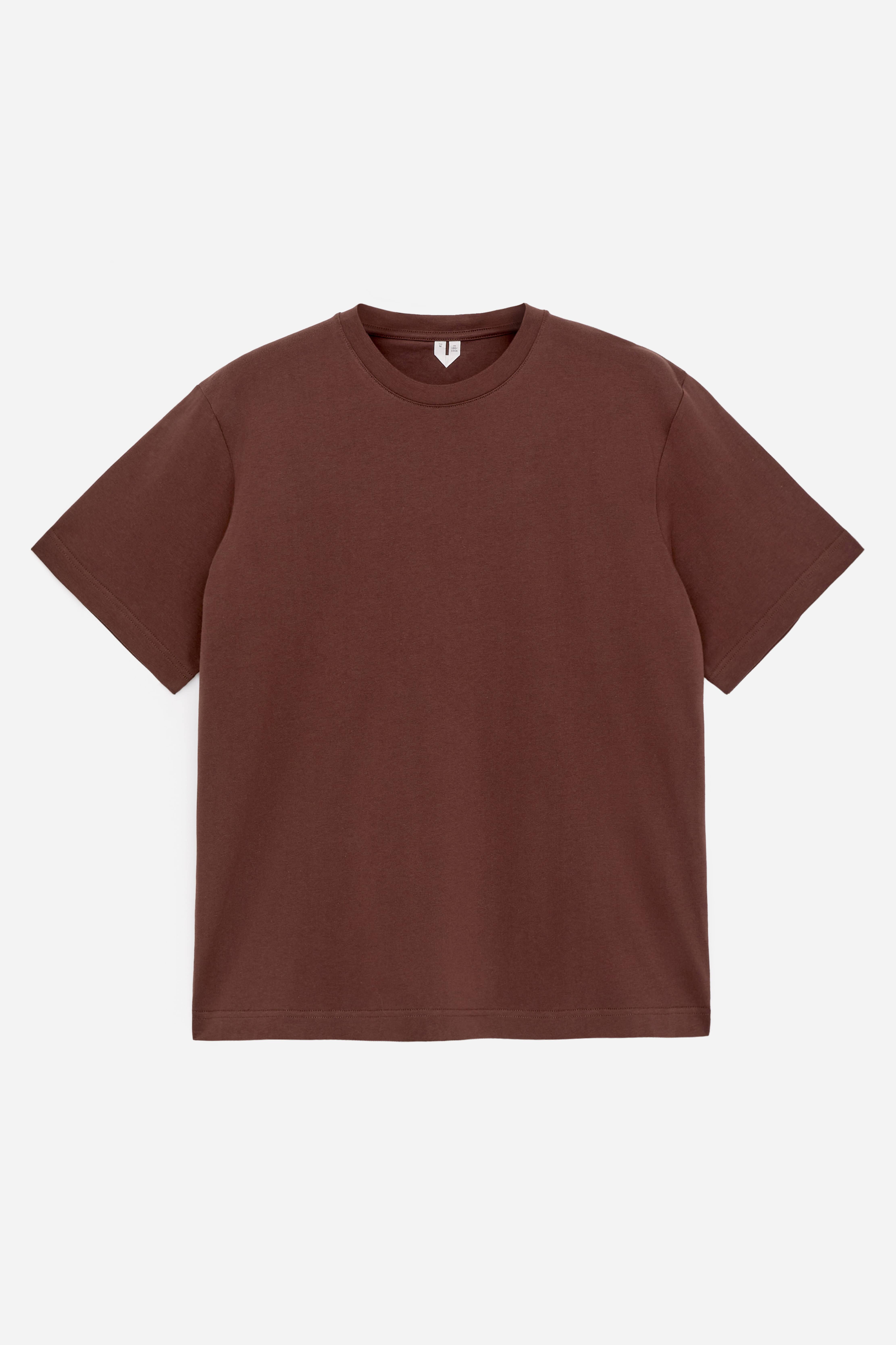 T-shirt con vestibilità rilassata da 220 GSM - Marrone/Bianco/Verde kaki/Nero/Blu scuro/Grigio chiaro mélange/Bianco sporco/Marrone scuro/Verde kaki