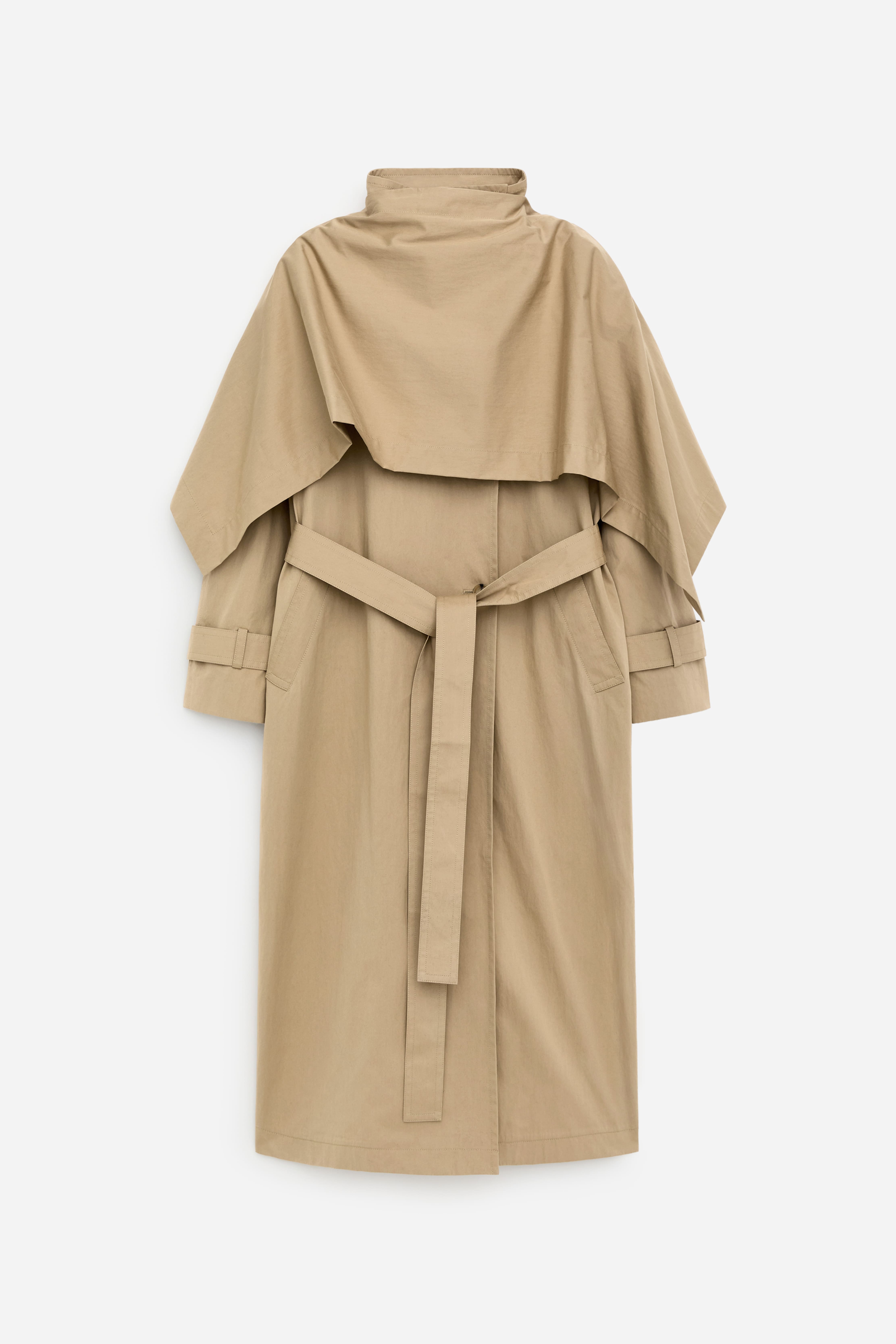 Trenchcoat met sjaal - Beige