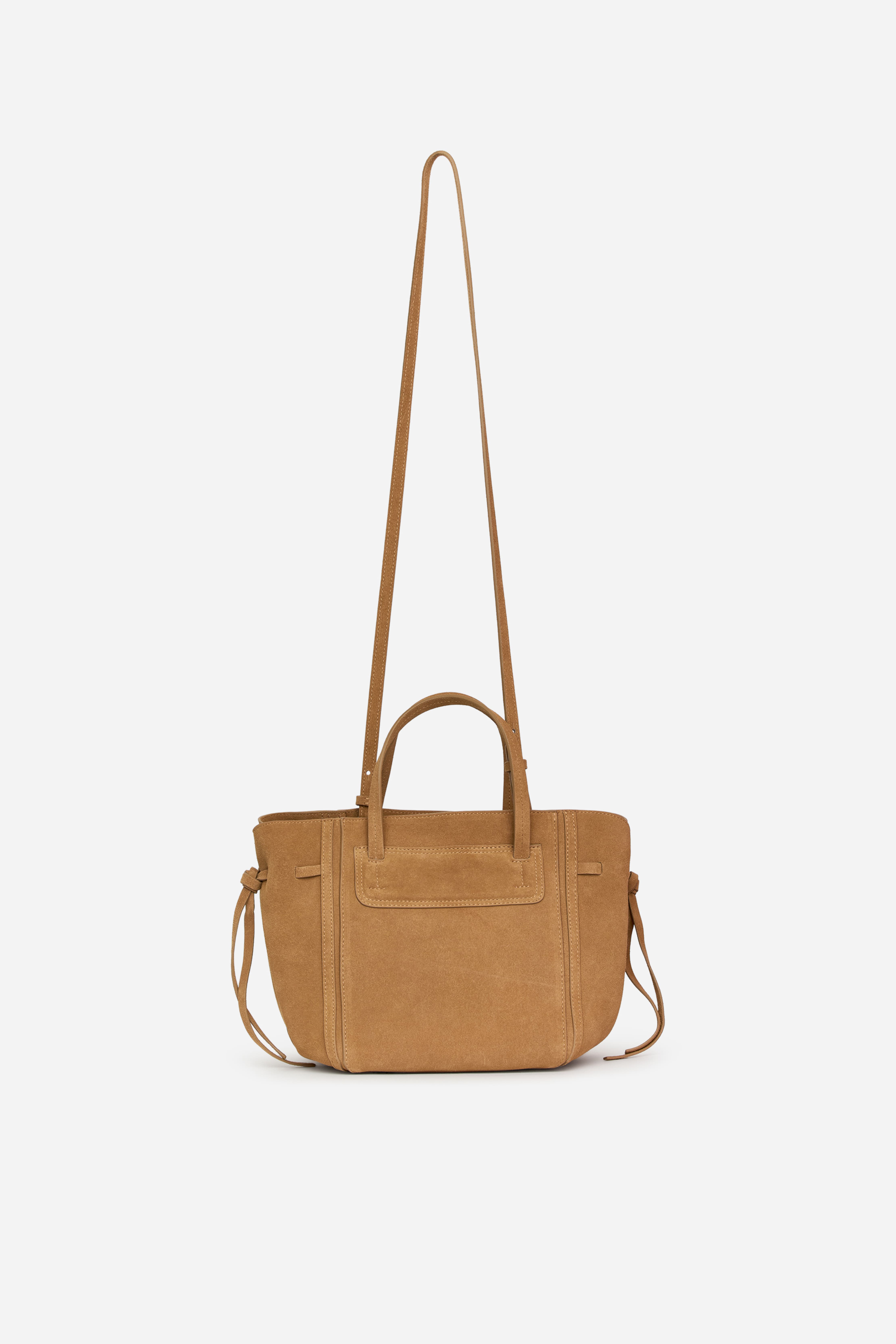 Leather Tote Bag - Brown/Black