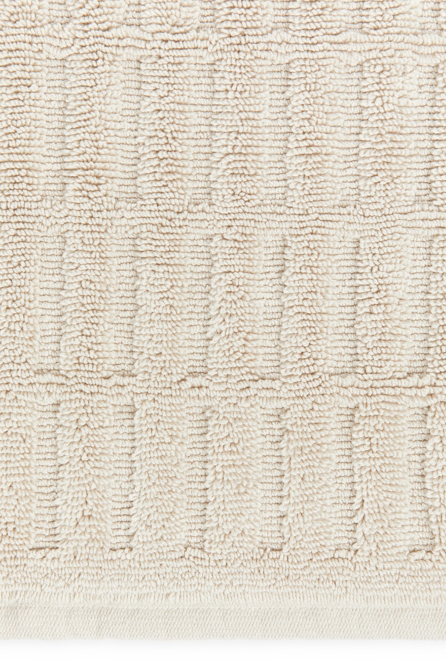 Large Cotton Bath Mat - Beige - 2