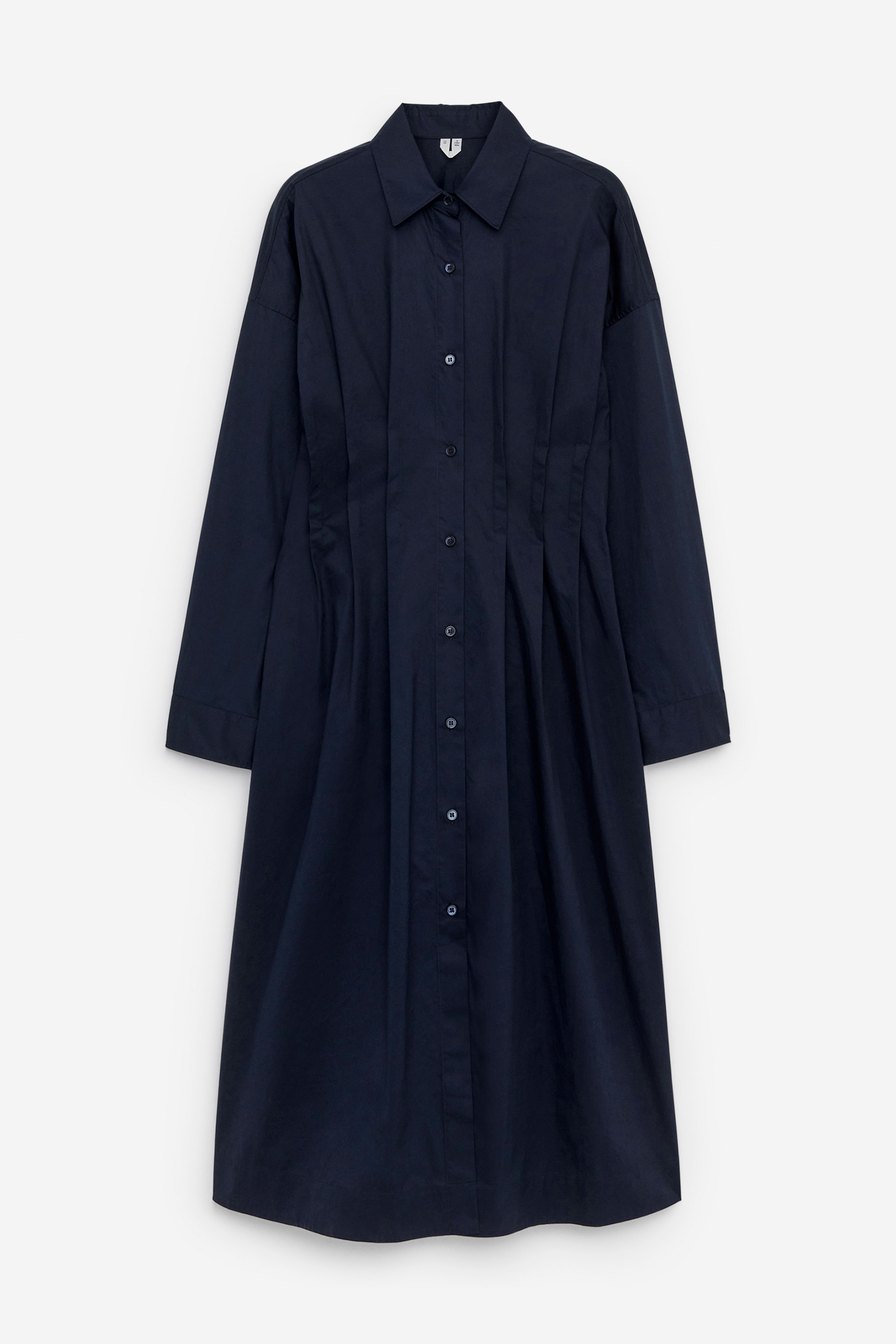 Chemisier a pieghe - Blu scuro