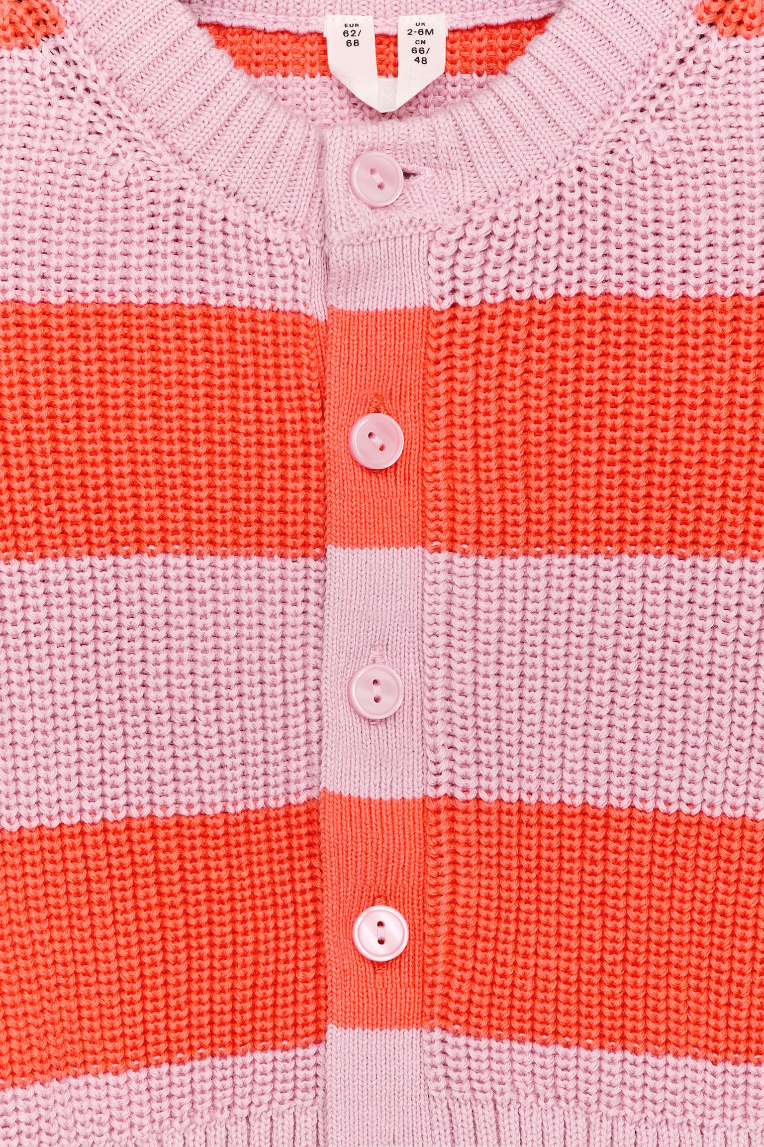 Bomuldscardigan - Orange/pink/Råhvid/Lyseblå/grøn - 2