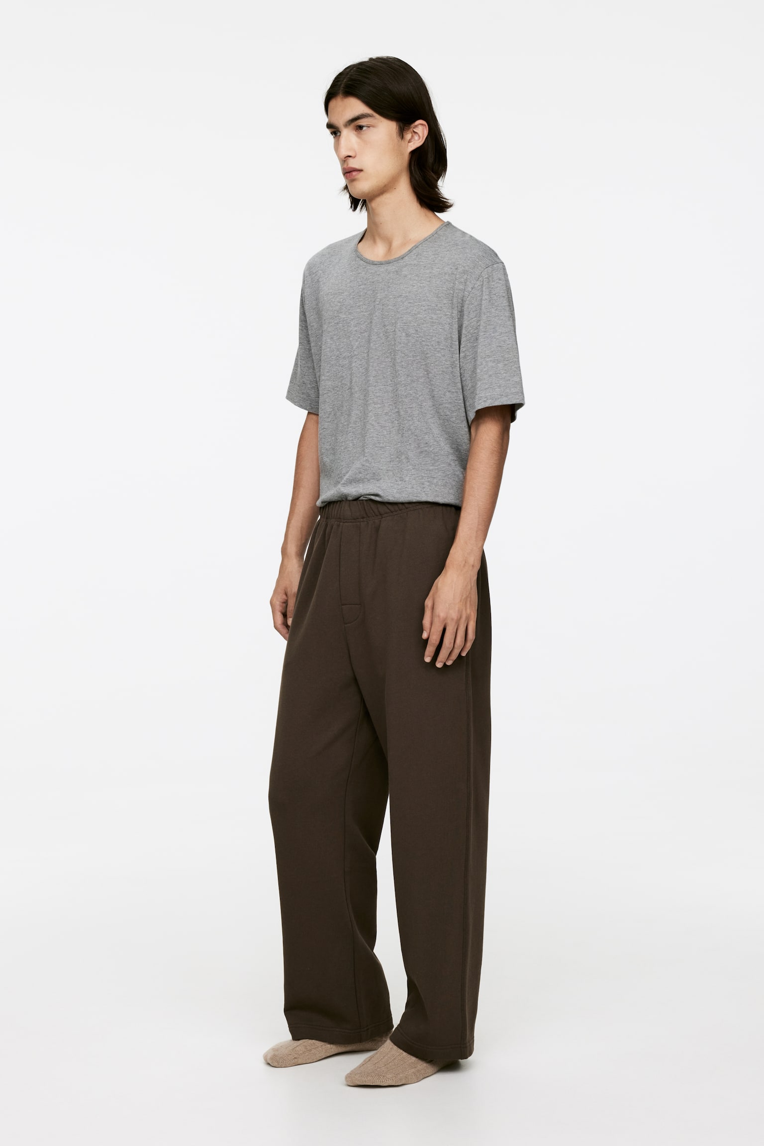 French Terry Sweatpants - Dark Mole/Black - 4