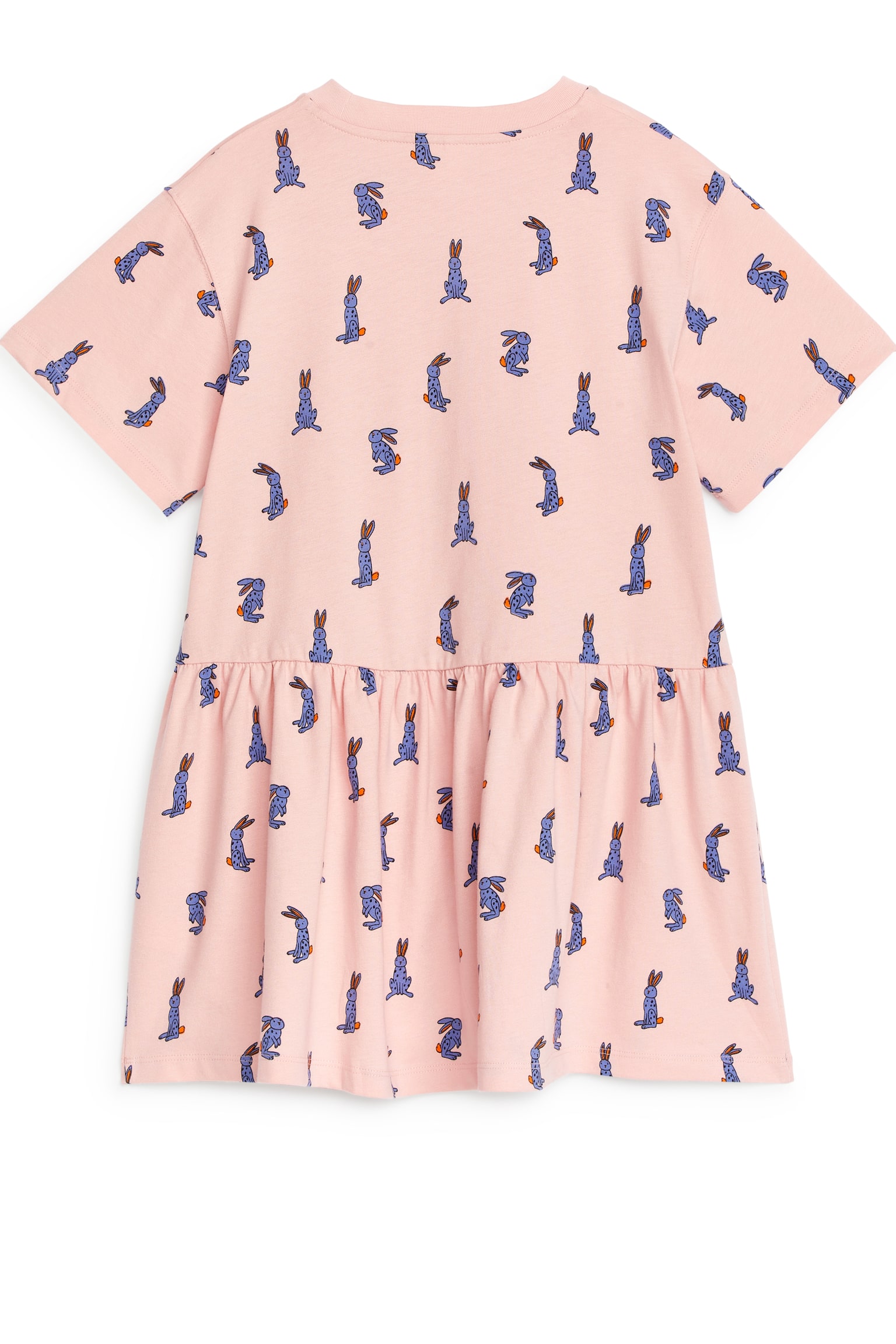 Jersey Frill Dress - Pink/Lilac/Deer - 3