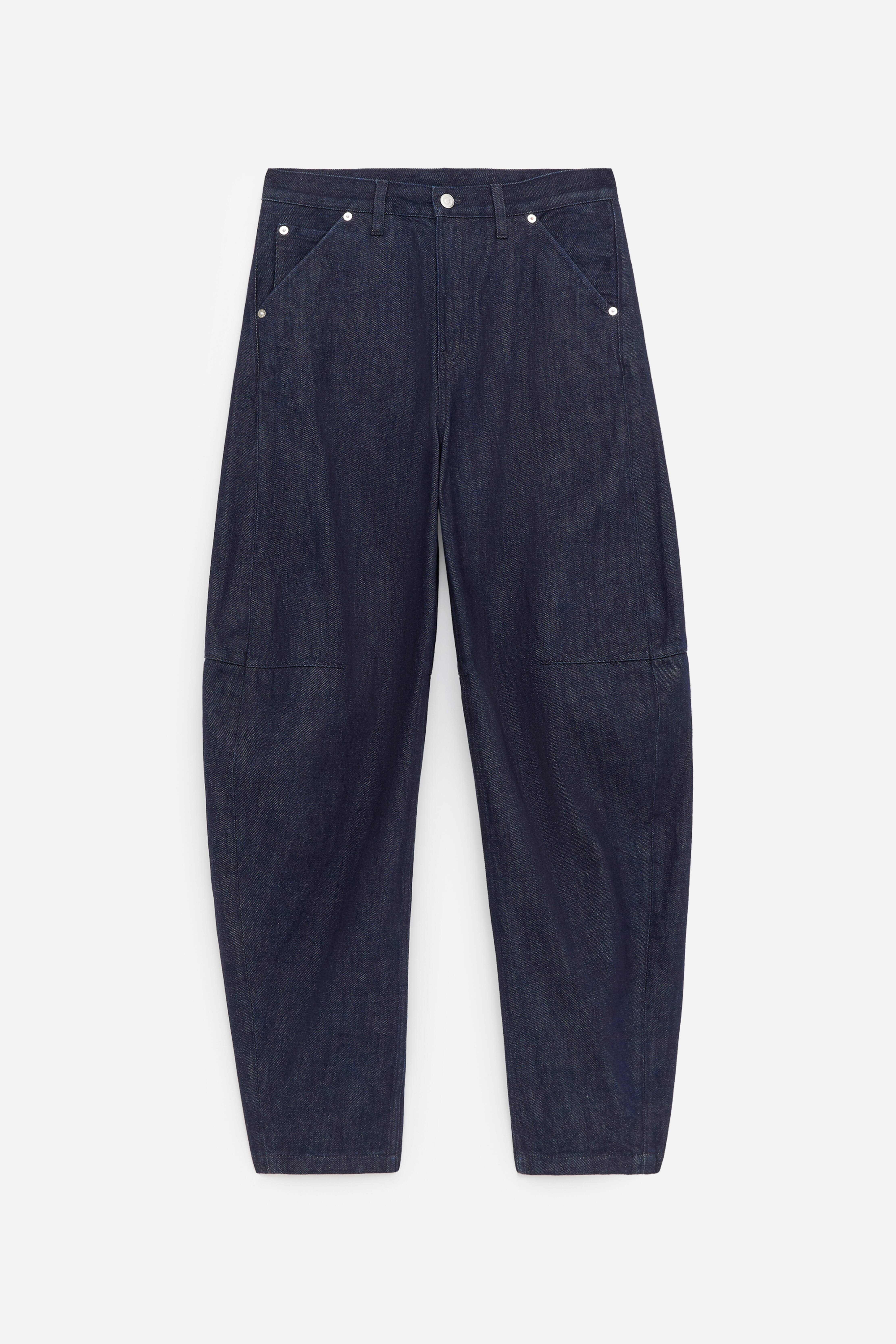 PINE Relaxed barrel jeans - Mörkblå
