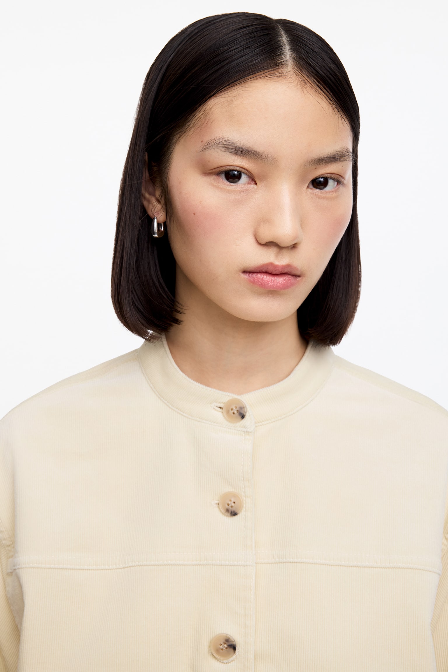 Overshirt aus Cord - Hellbeige/Dunkelblau - 6