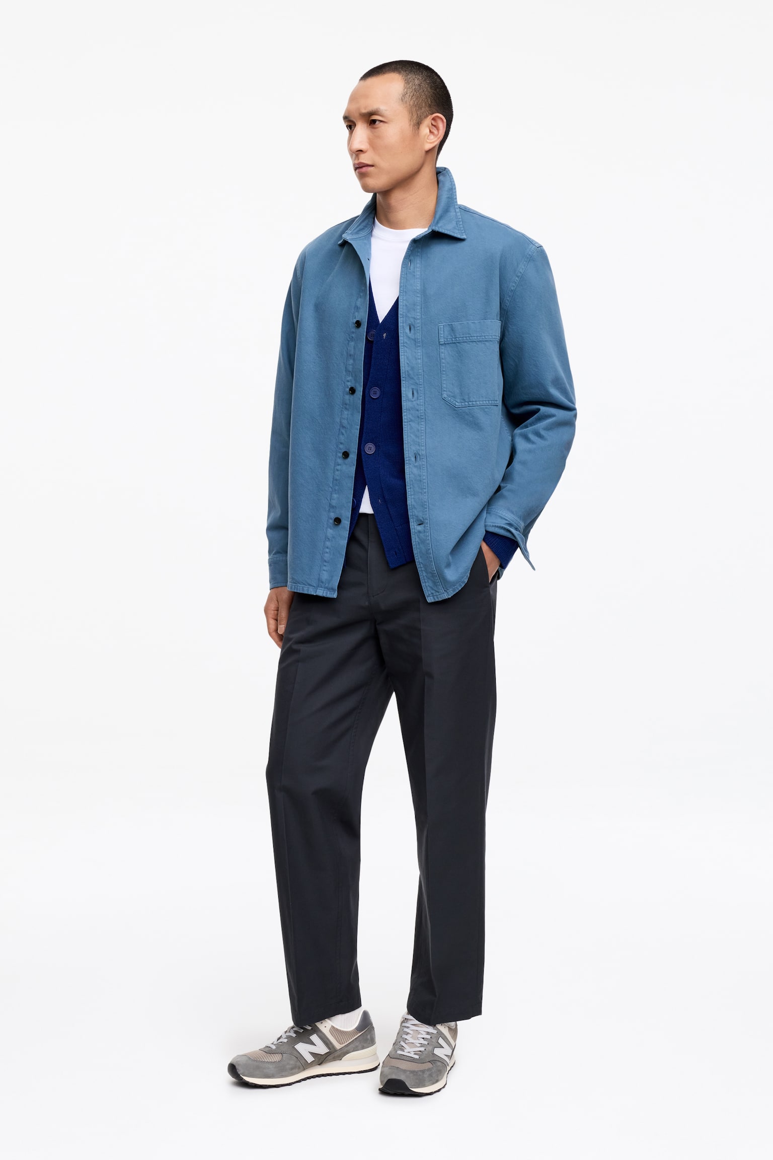 Overshirt aus Baumwolle - Blau/Beige/Braun - 6