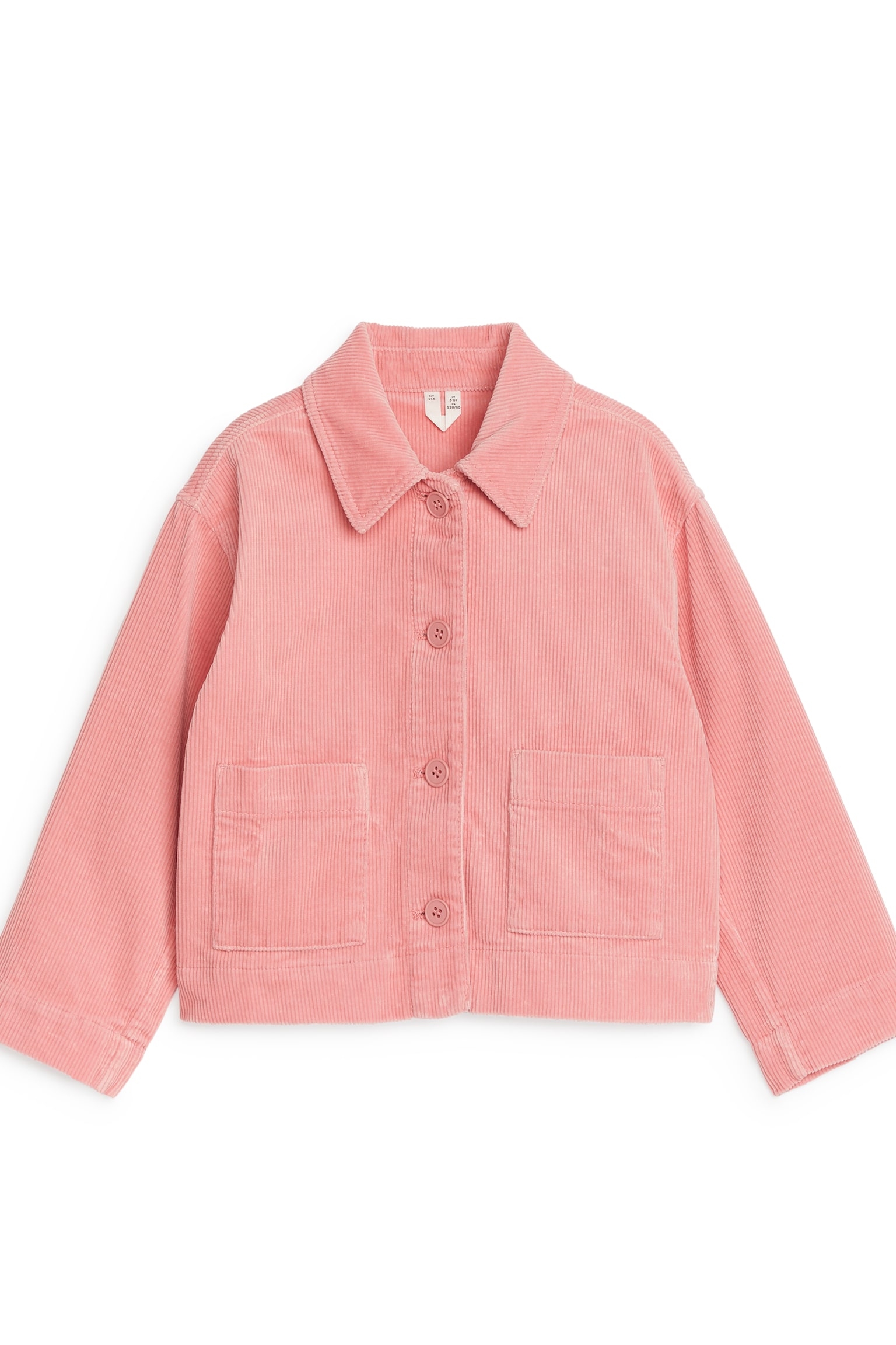 Cropped Corduroy Jacket - Pink - 1