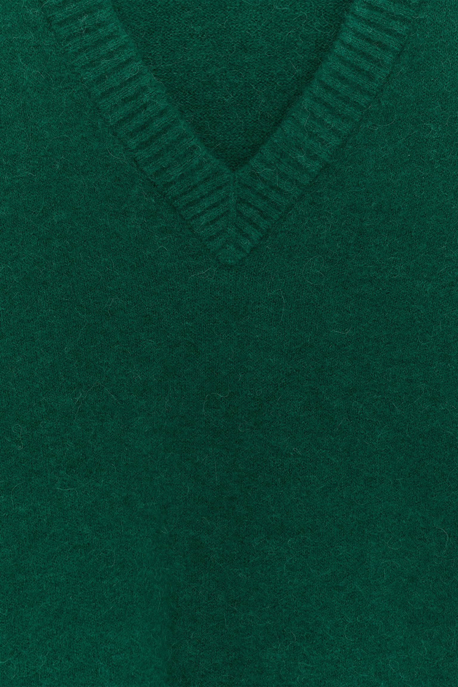 Tröja i alpacka och ull - Grön/Mörkblå/Mörkblå - 5