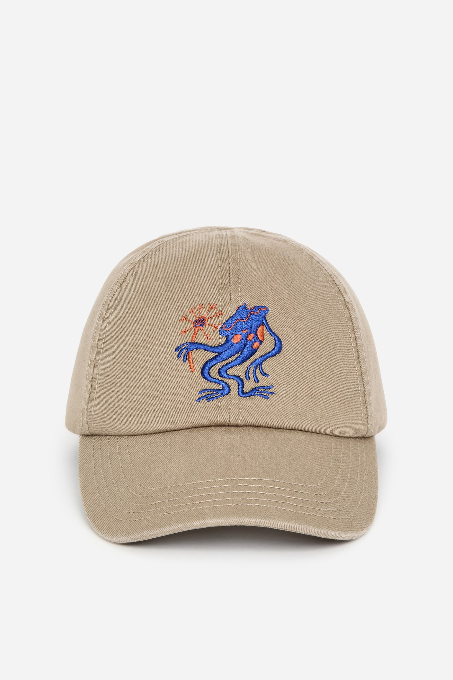 Brodert hette - Beige/Frosk/Grønn/Rosa/Beige/Monsters