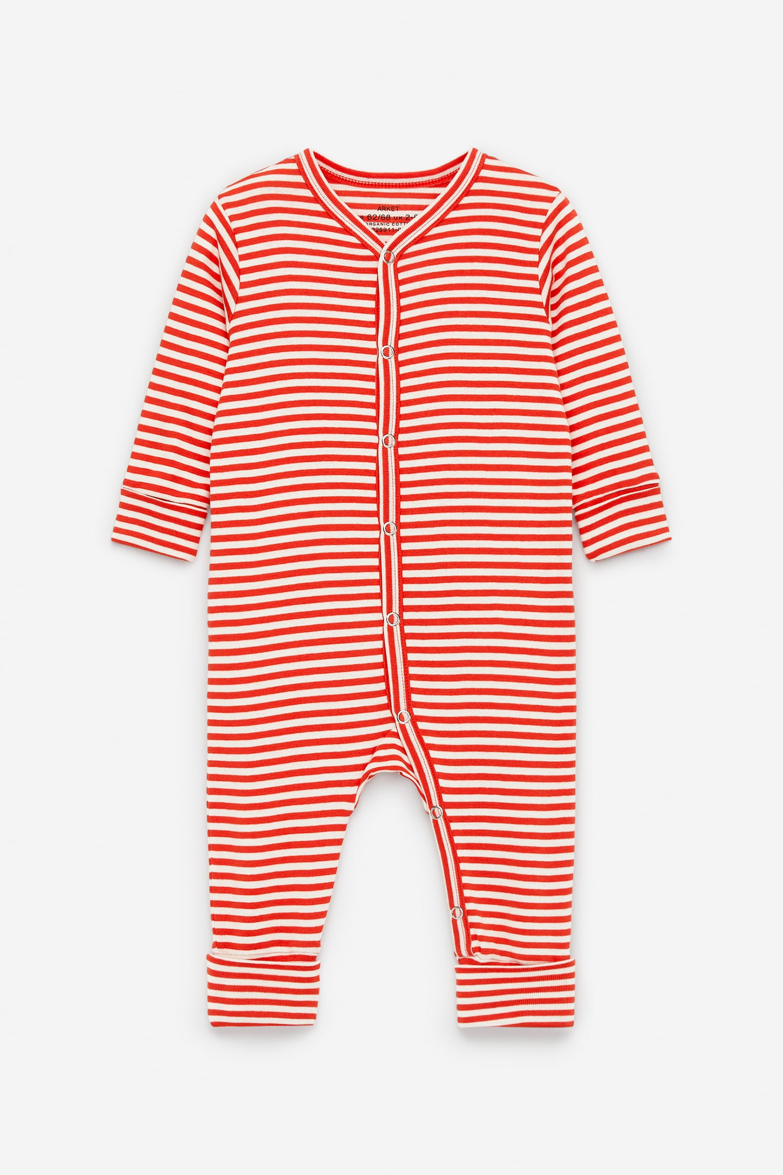 All-in-One Pyjama Set of 2 - Red/White/White/Oat - 3