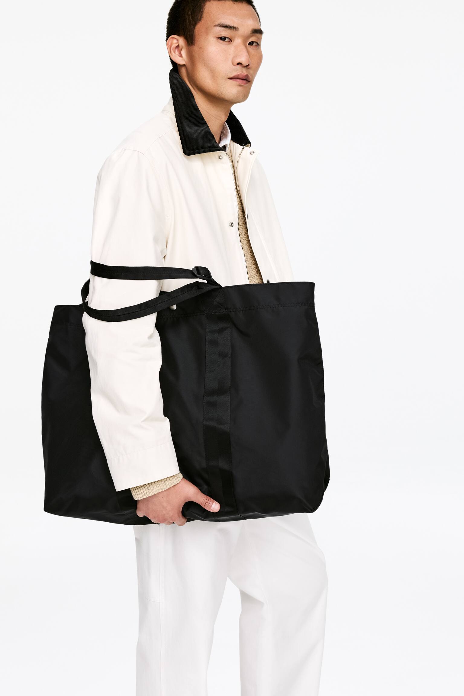 Nylonowa torba - Czarny - 5