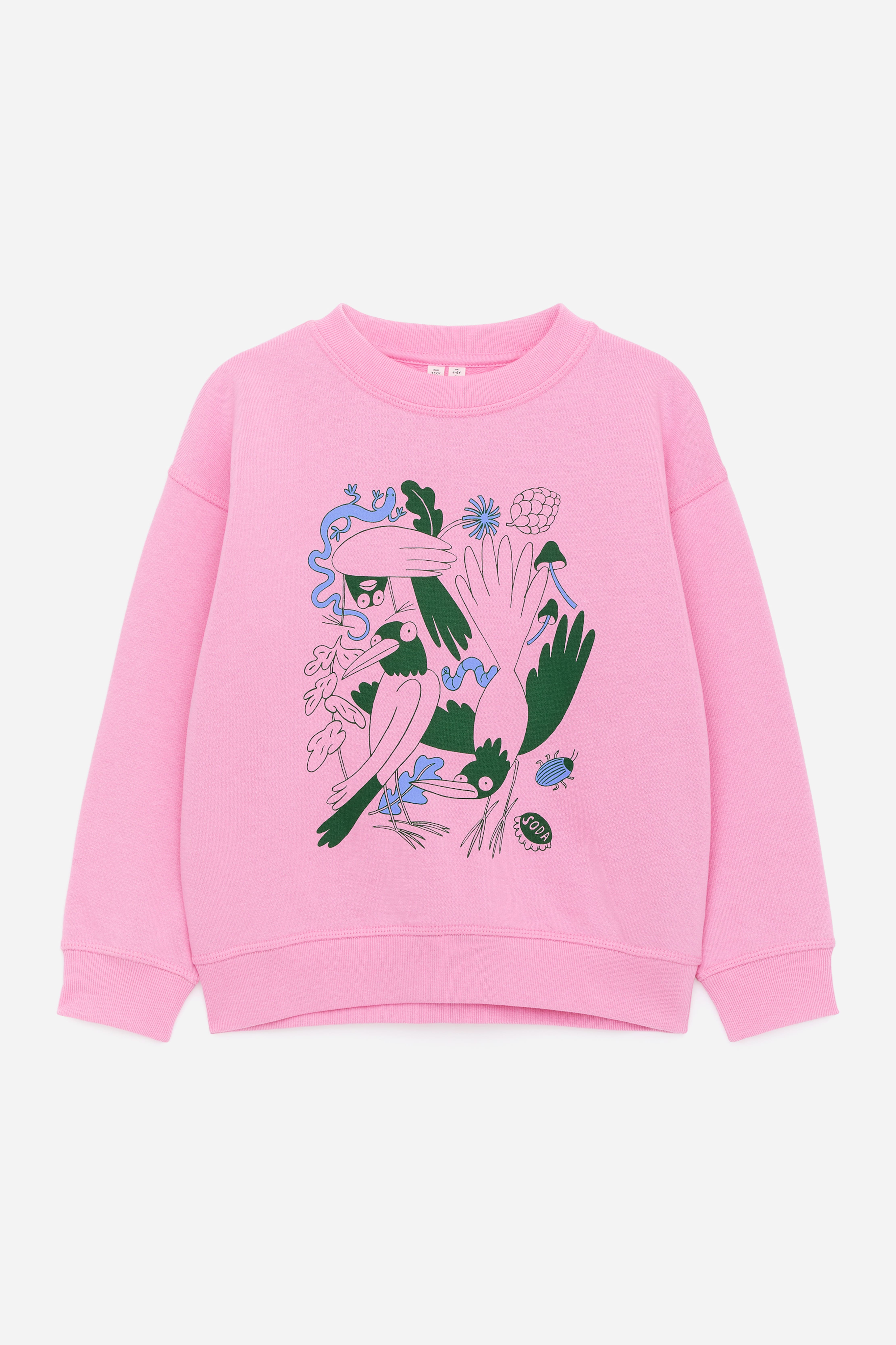 Sweat décontracté - Rose/Oiseaux/Gris/Guépard/Beige/Bleu/Bleu foncé