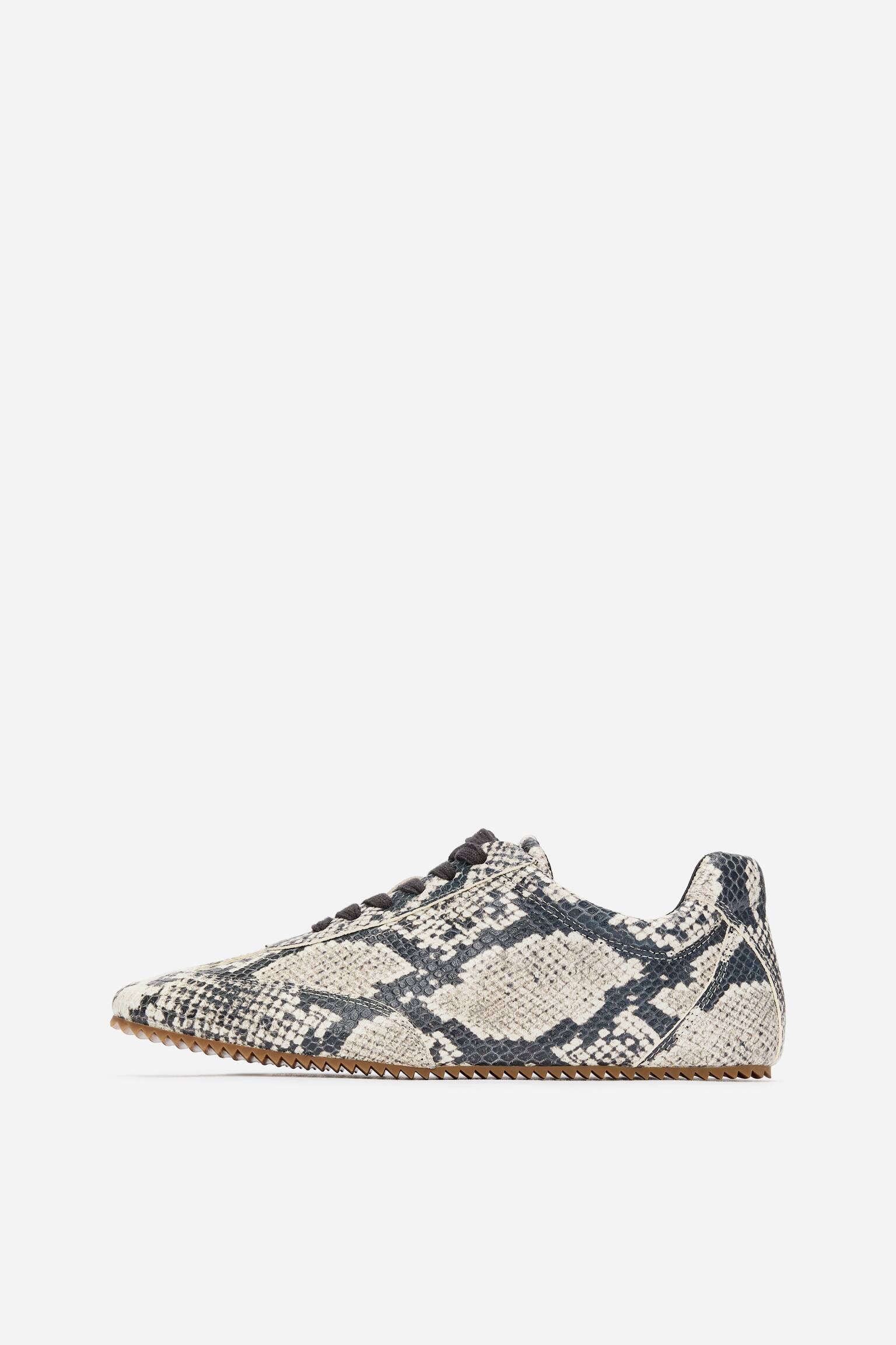 Lädersneakers - Flerfärgad/ormmönster - 3