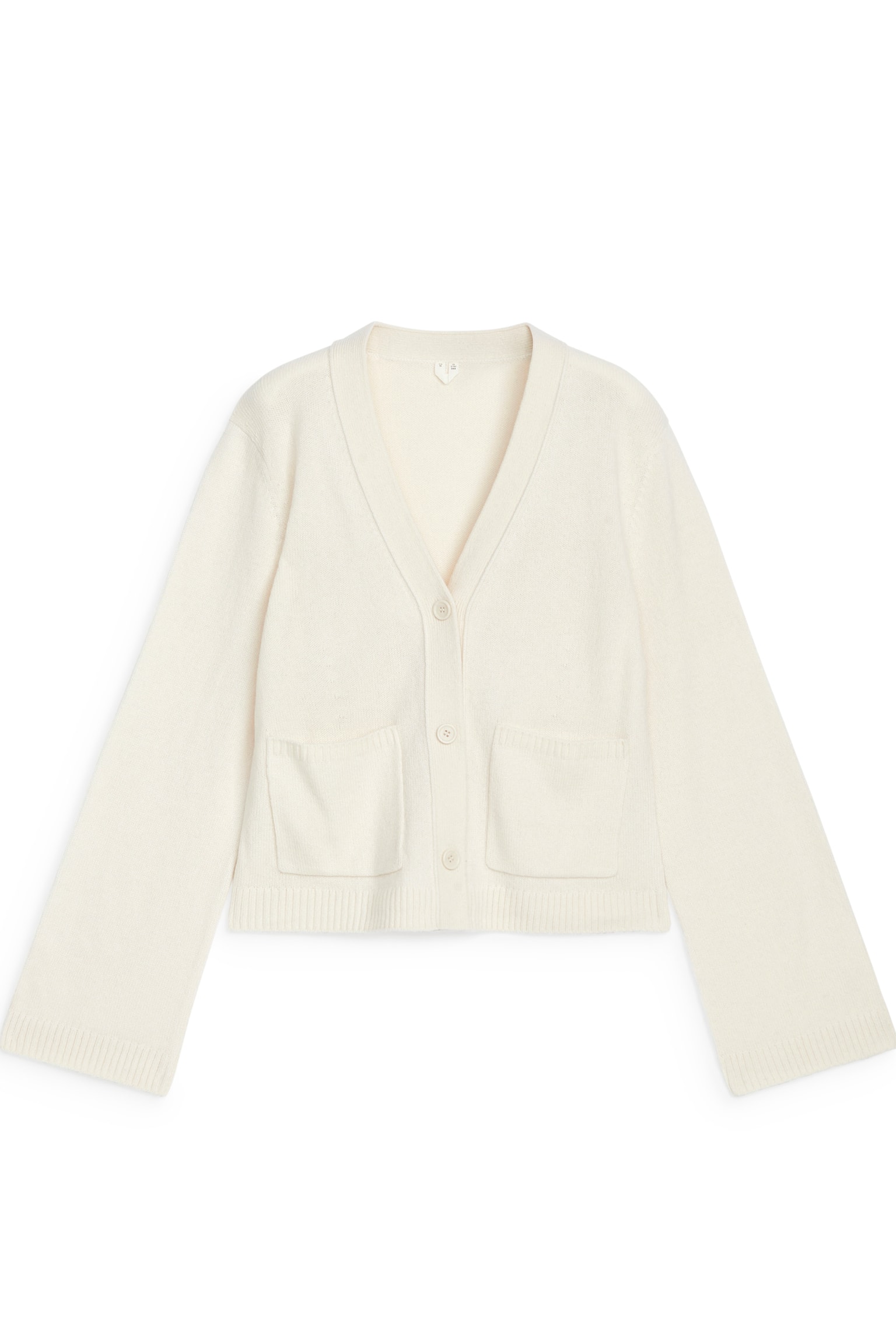 Wool Cardigan - Cream/Black - 2