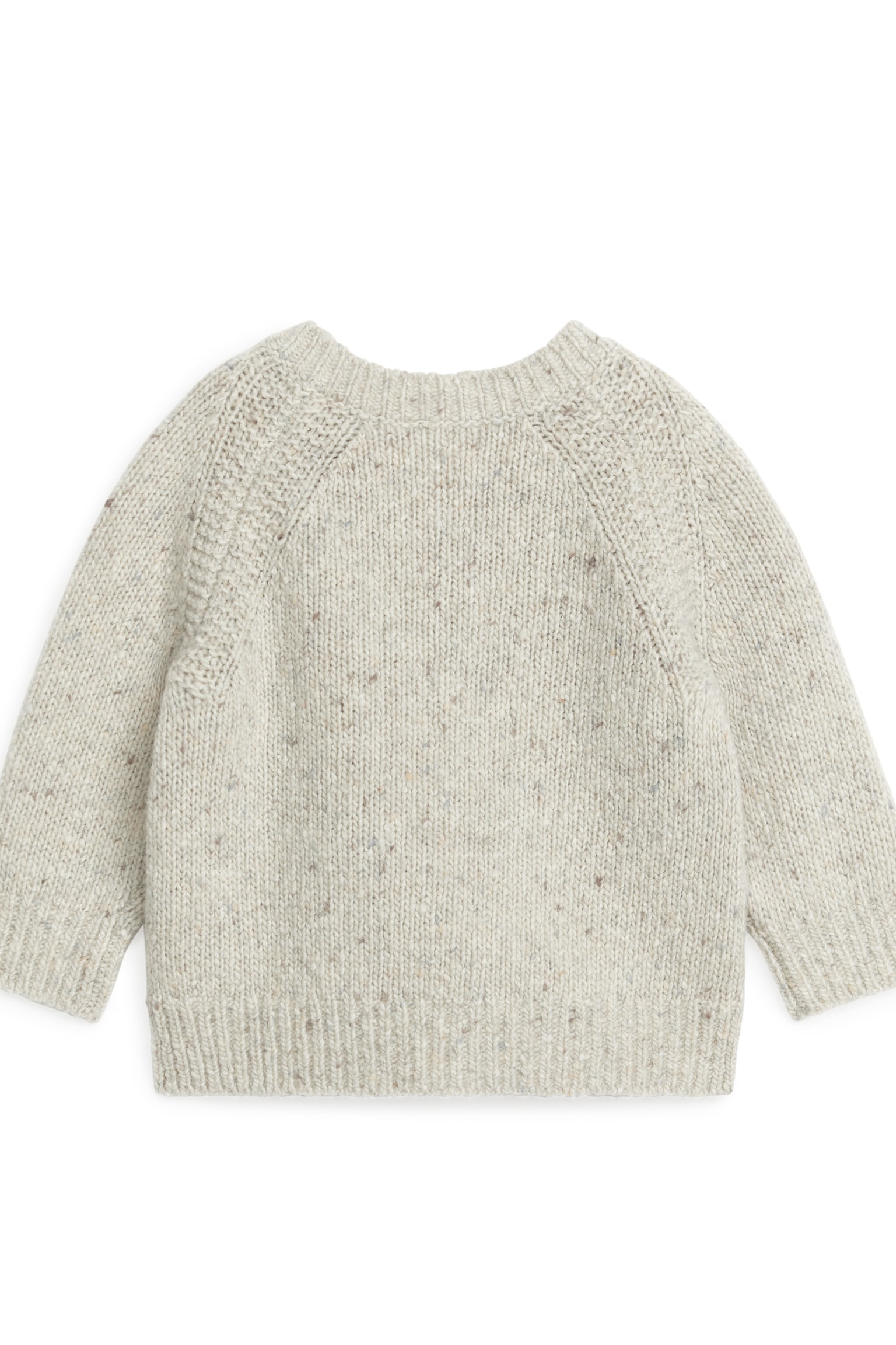 Neps Wool-Blend Cardigan - Beige - 3