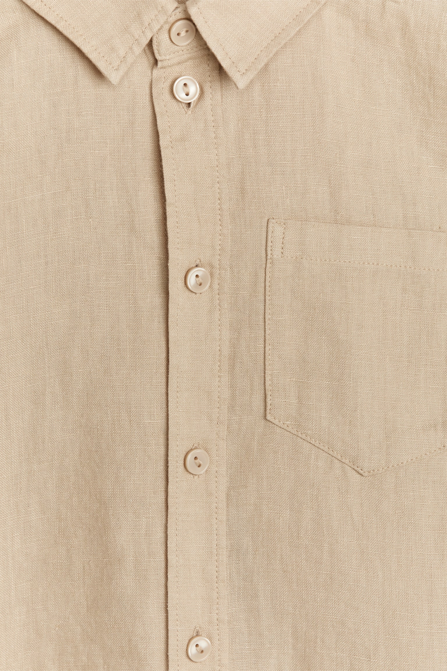 Linen Shirt - Beige - 2