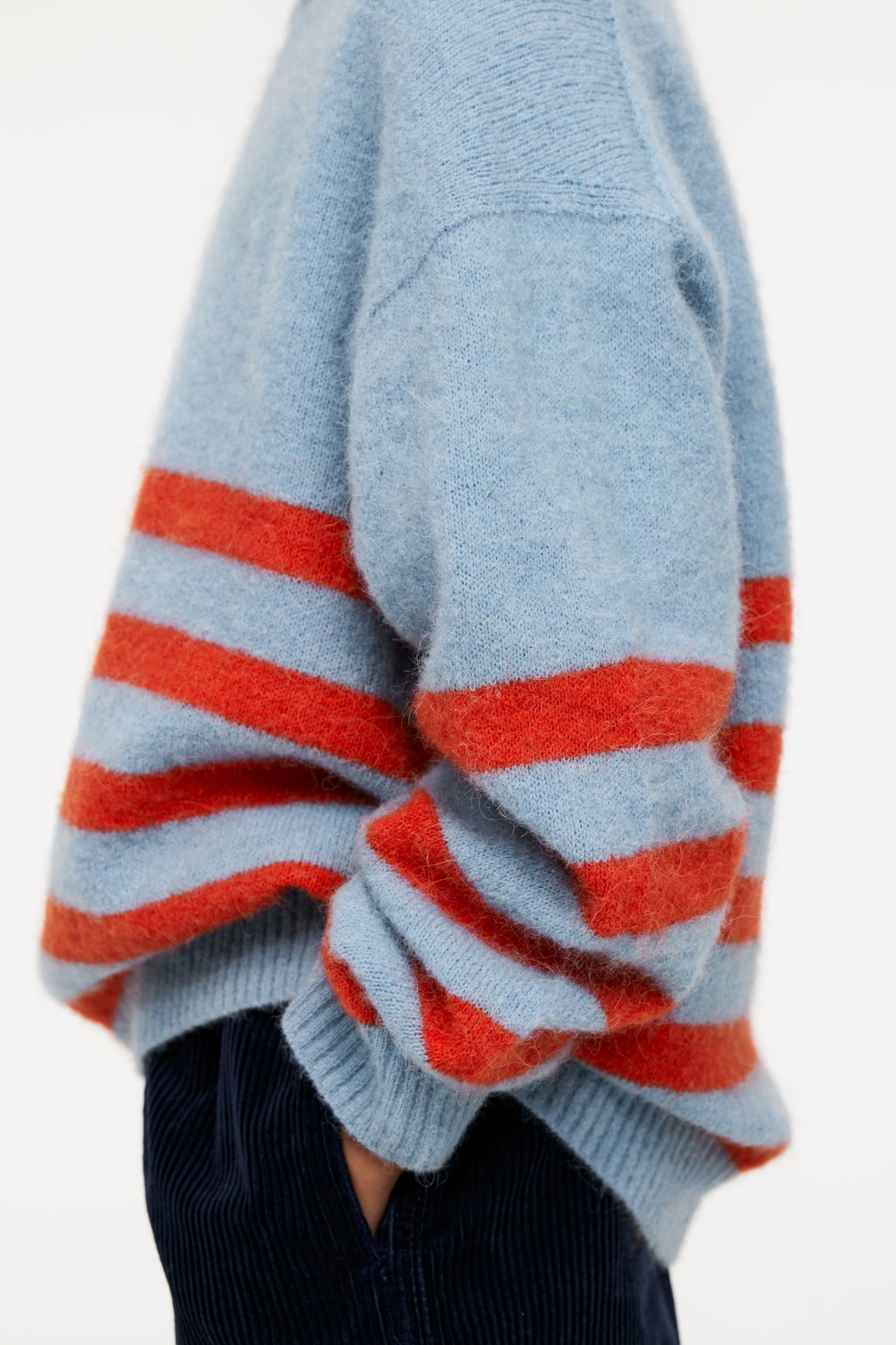 Alpaca-Wool Blend Jumper - Light Blue/Red/Khaki Green/Blue/Dark Blue/White - 3