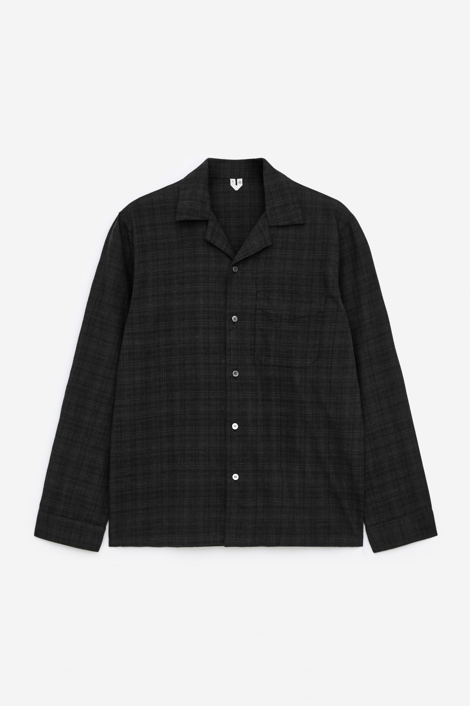 Flannel Pyjama Shirt - Dark Grey - 1