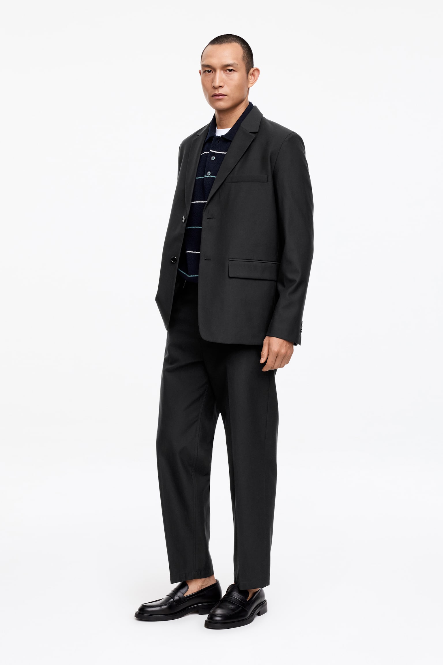 Blazer aus Wolle und Baumwolle - Schwarz - 5