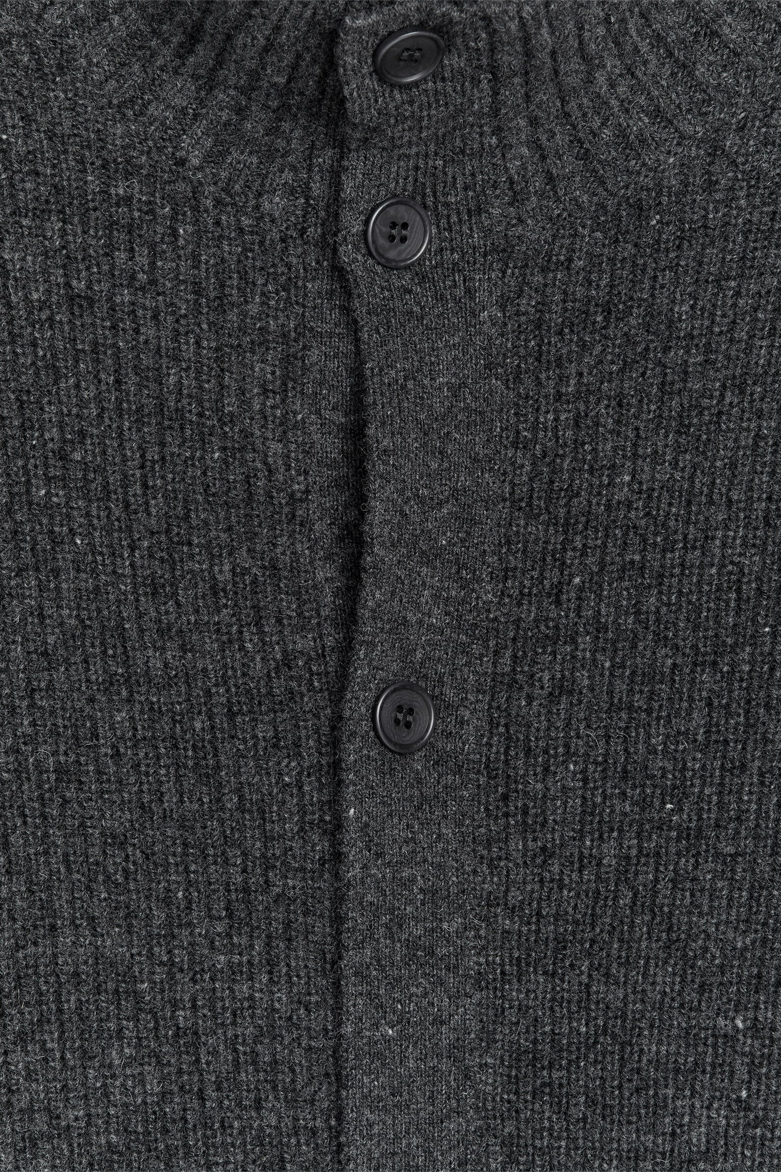 Wool Cardigan - Dark Grey - 2