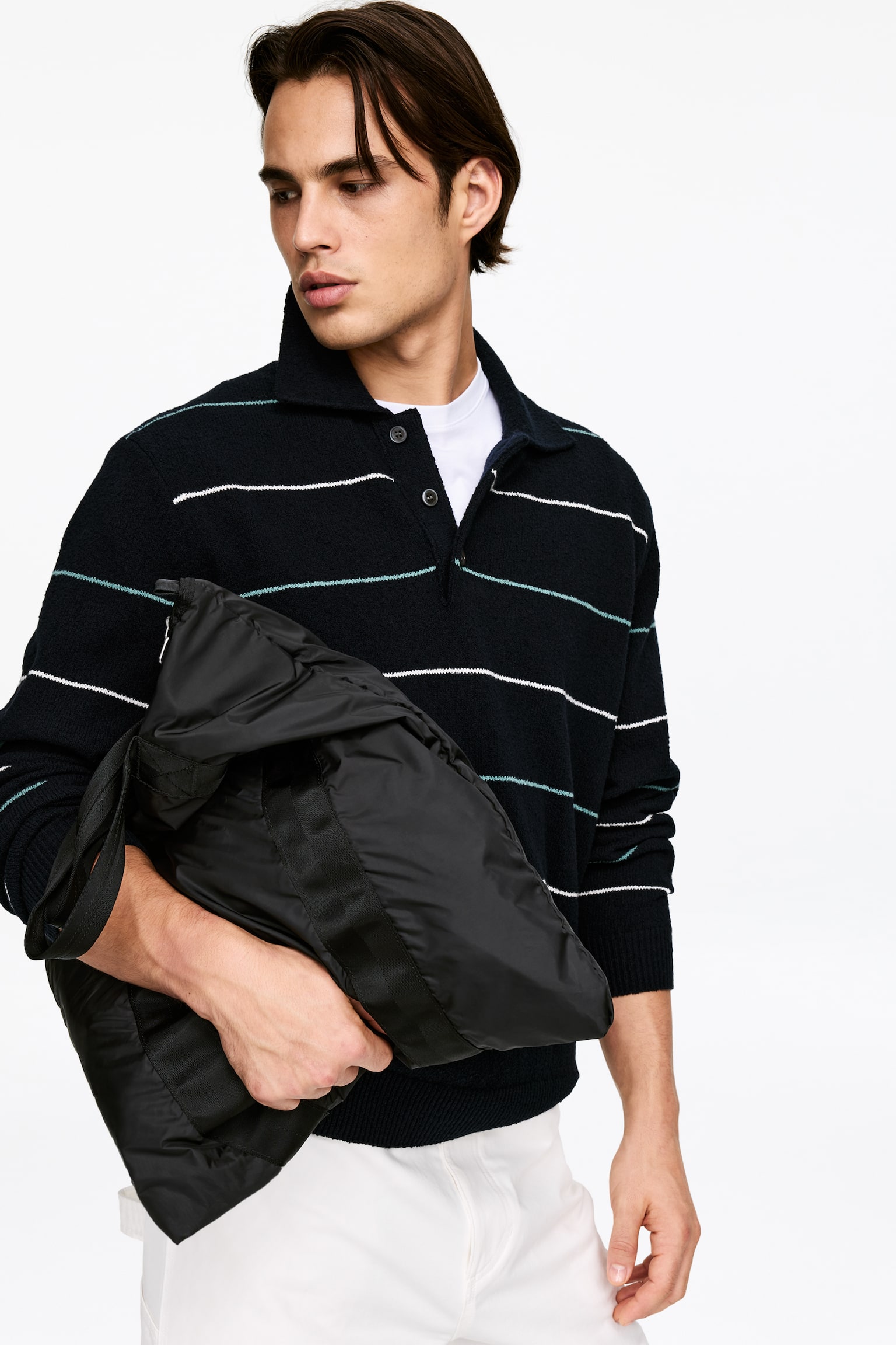 Pojemna torba na ramię - Czarny - 3