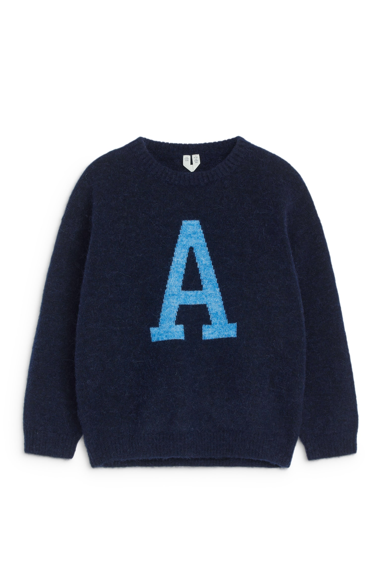 Wool-Alpaca Blend Jumper - Dark Blue/Beige/Blue Monsters - 1