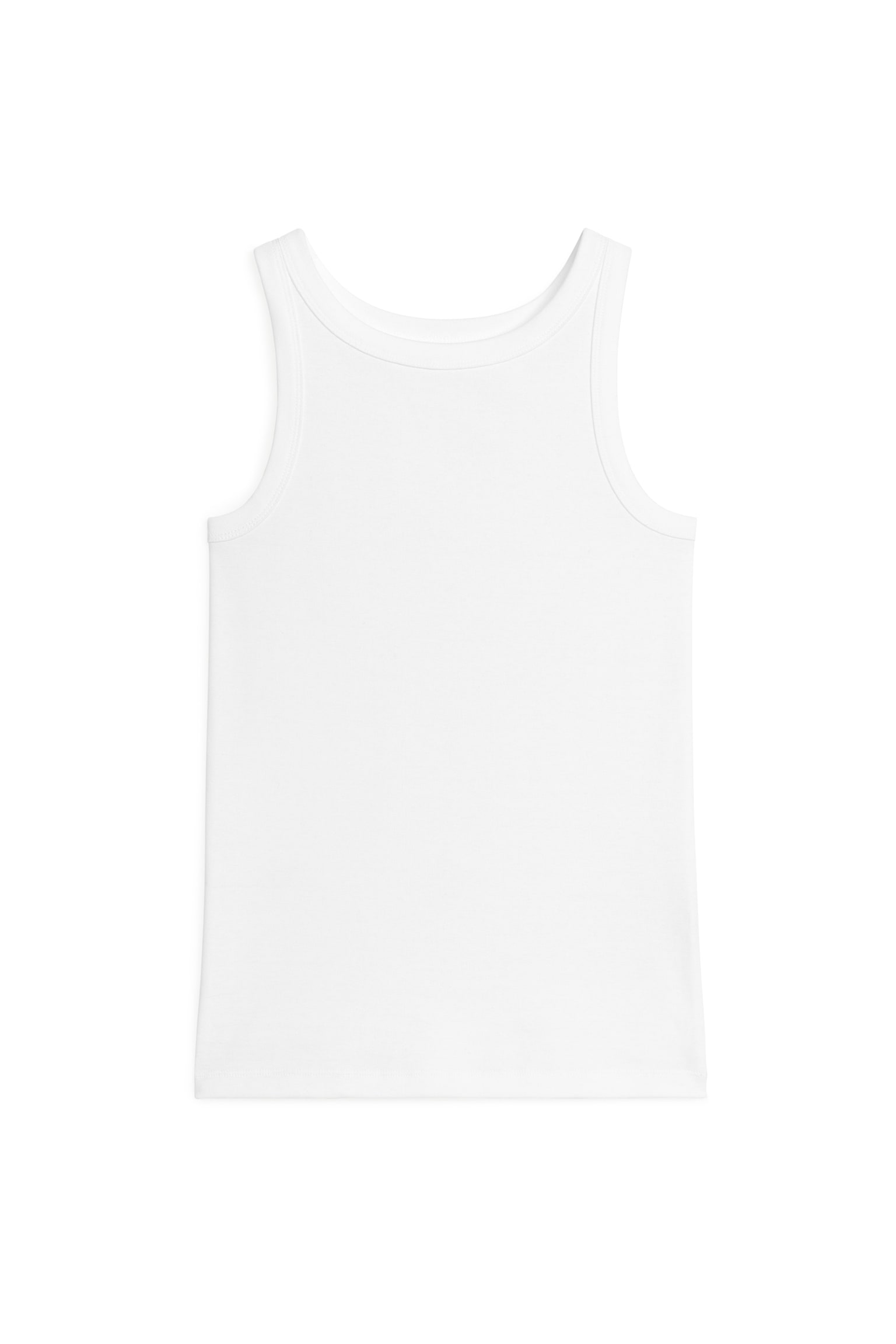 Rib Tank Top - White/Black - 1