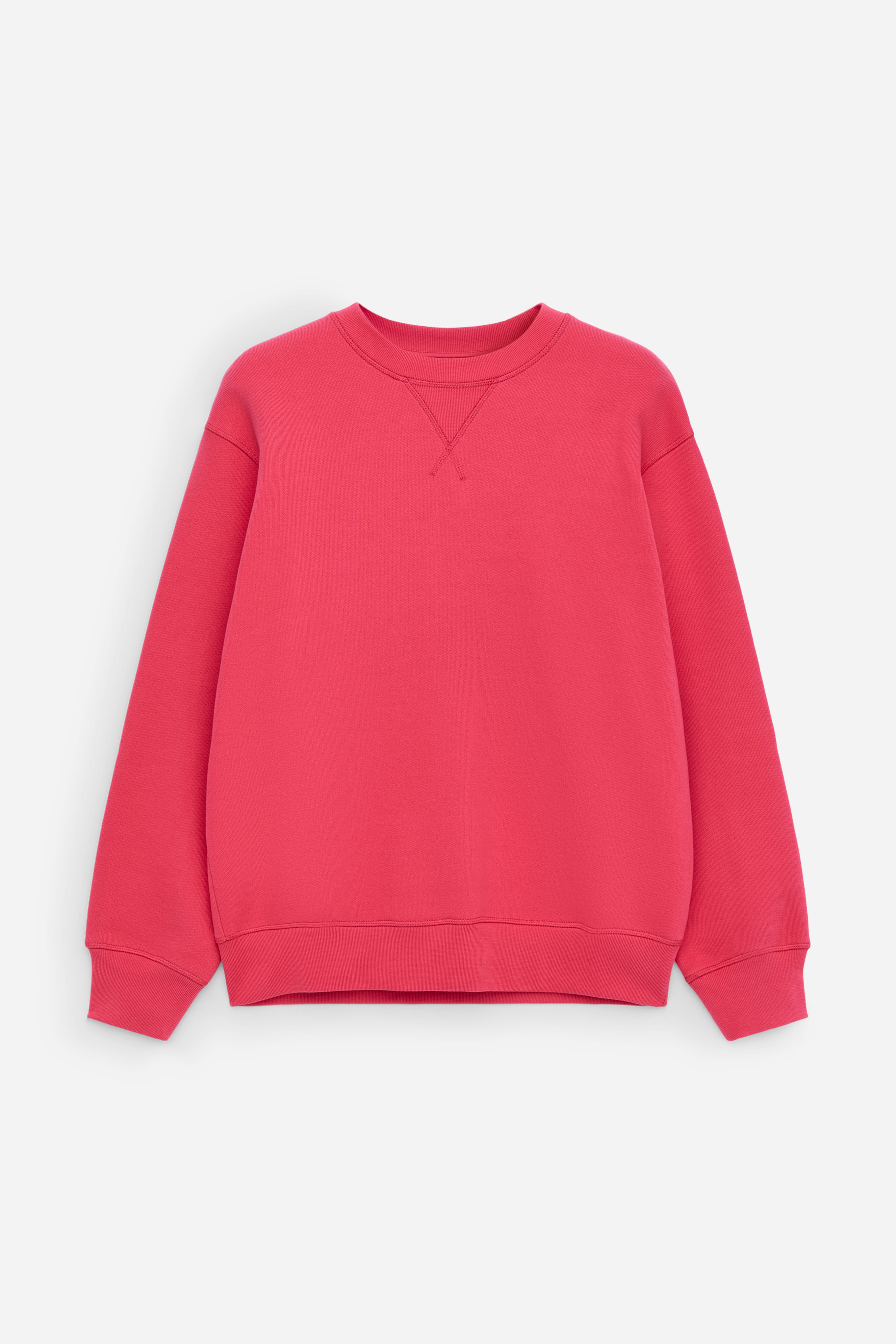 Loose-Fit Sweatshirt - Muted Rose/Grey Melange/Green