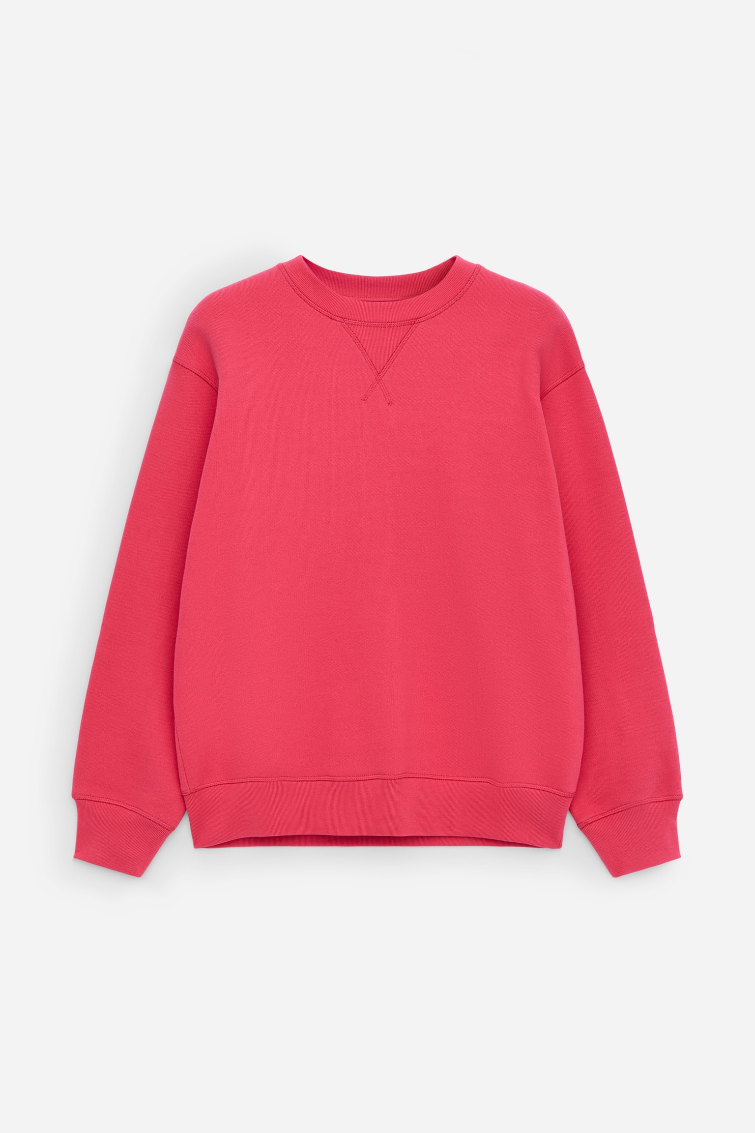 Lockeres Sweatshirt - Gedecktes Rosa/Graumeliert/Grün - 2