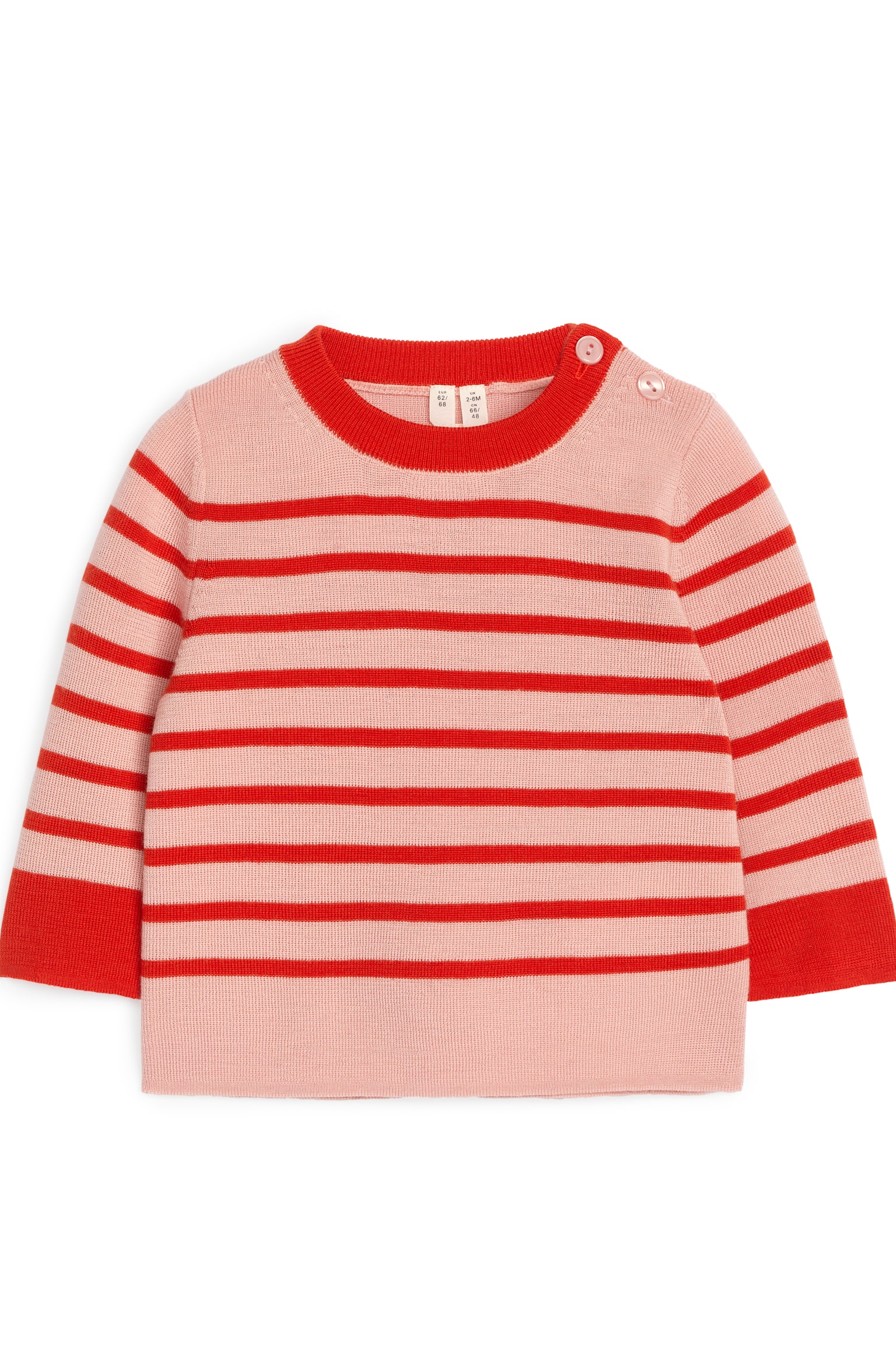 Wool Jumper - Pink/Red/Dark Blue/Off White - 1