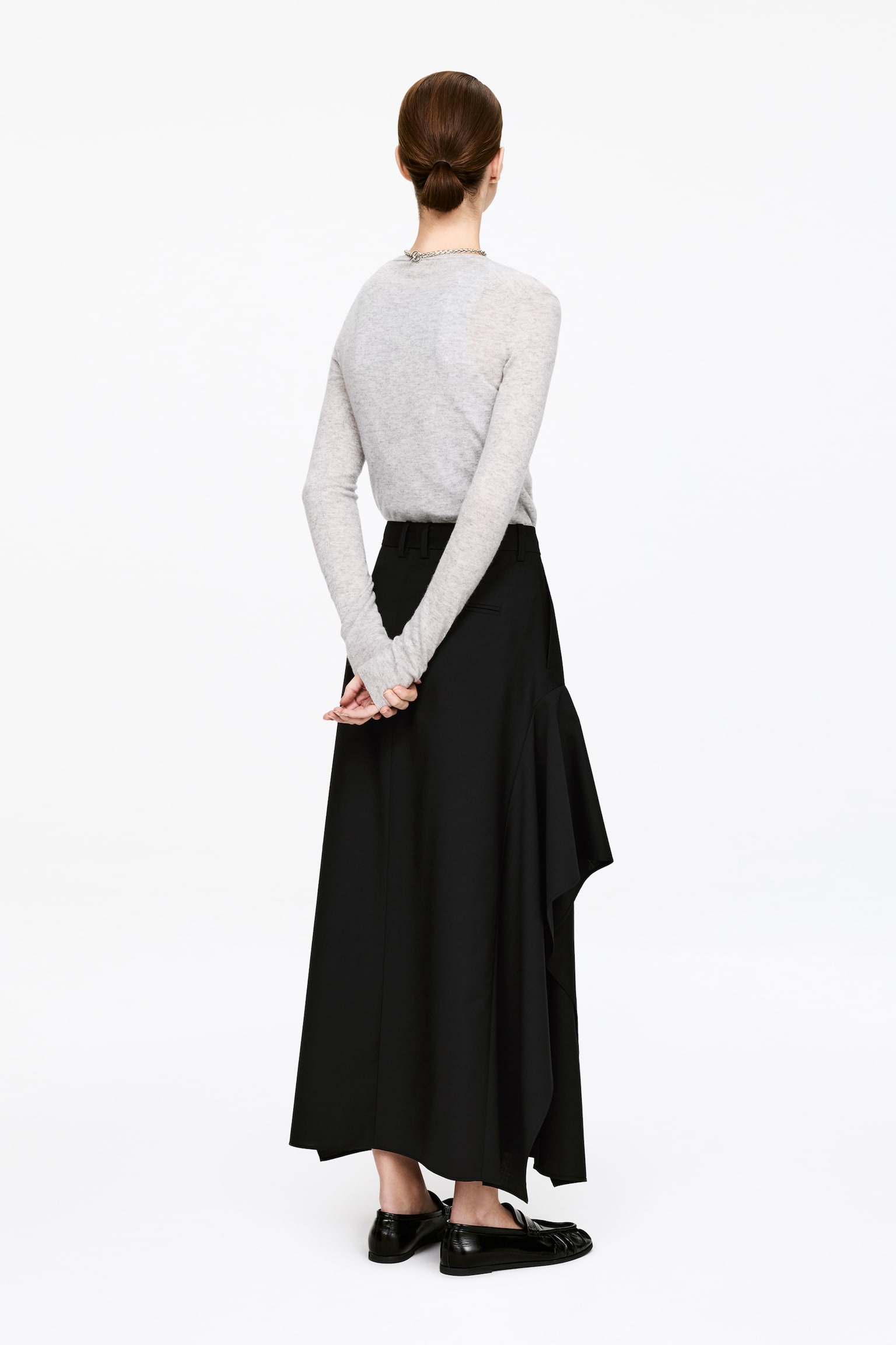 Eleganter Rüschenrock - Schwarz - 4