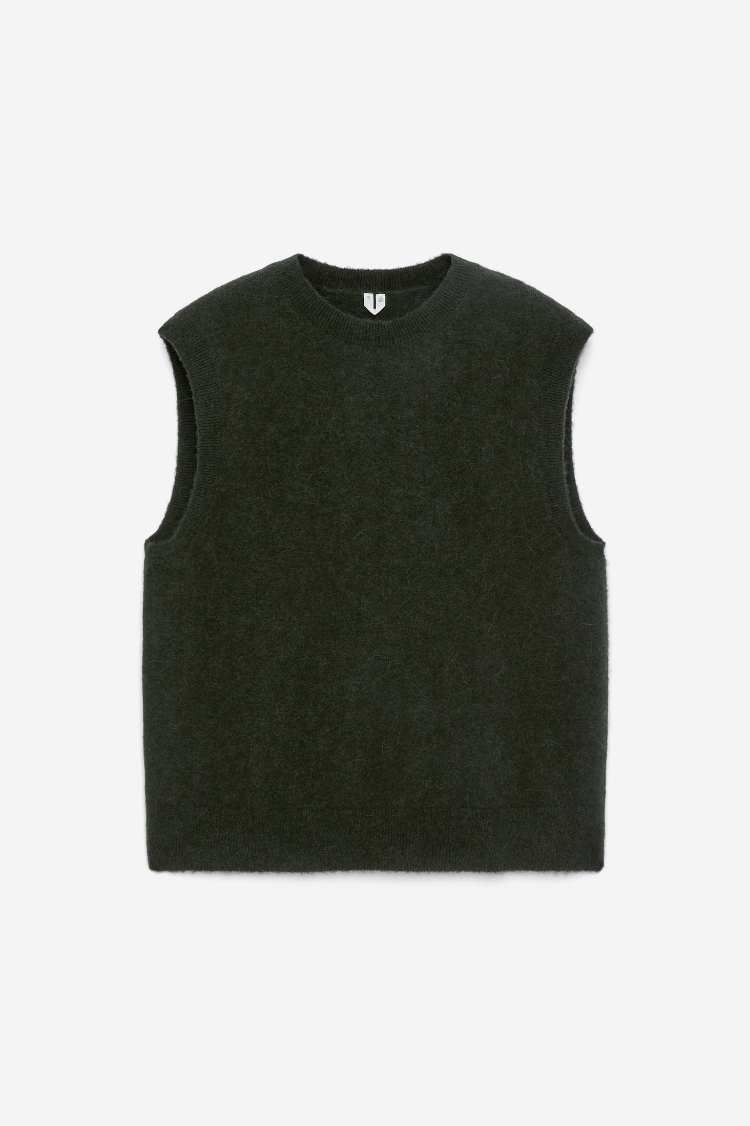 Kamizelka z mieszanki alpaki i wełny - Ciemnozielony/Ciemnoniebieski - 2