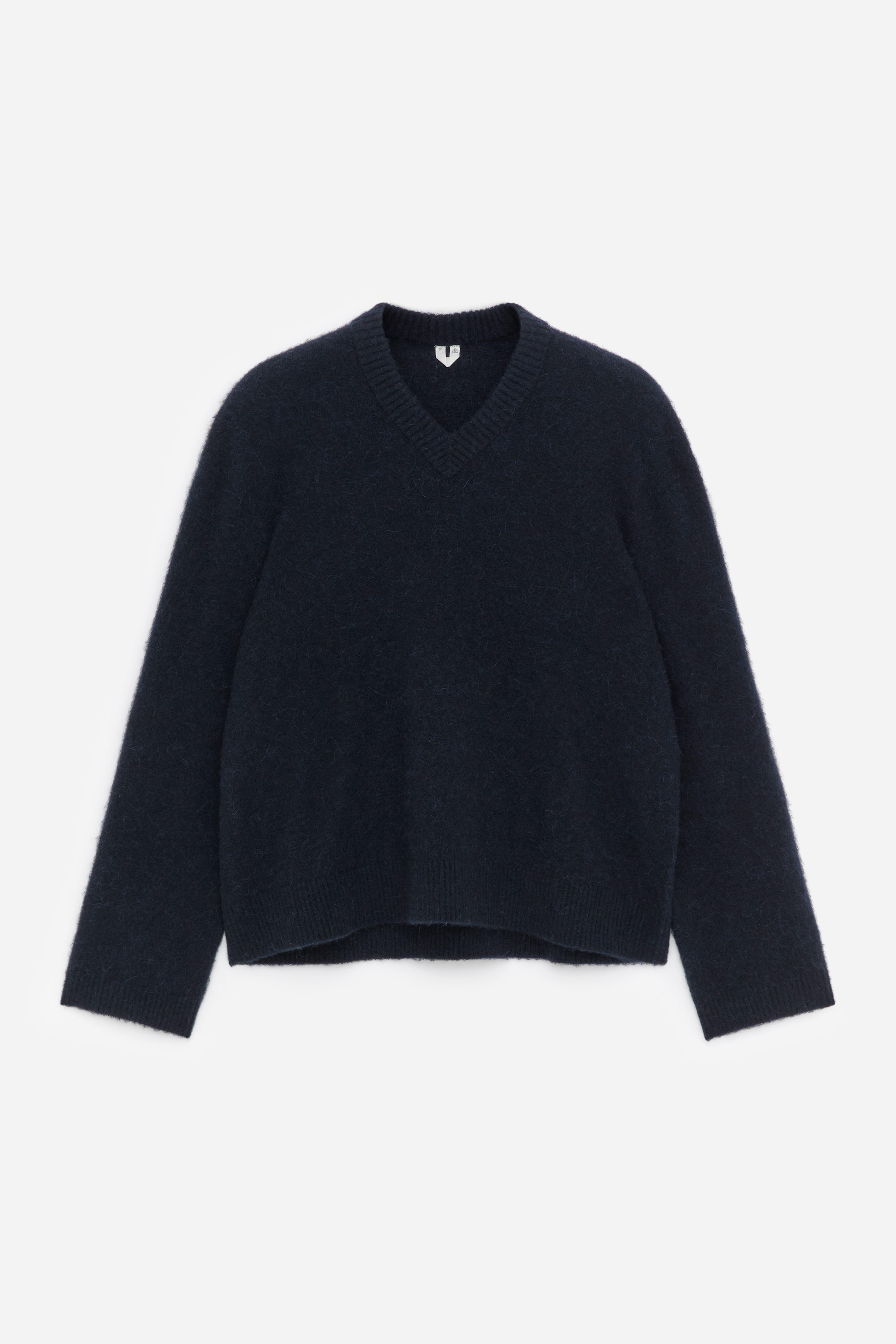 Maglione rilassato in misto alpaca e lana - Blu scuro/Verde