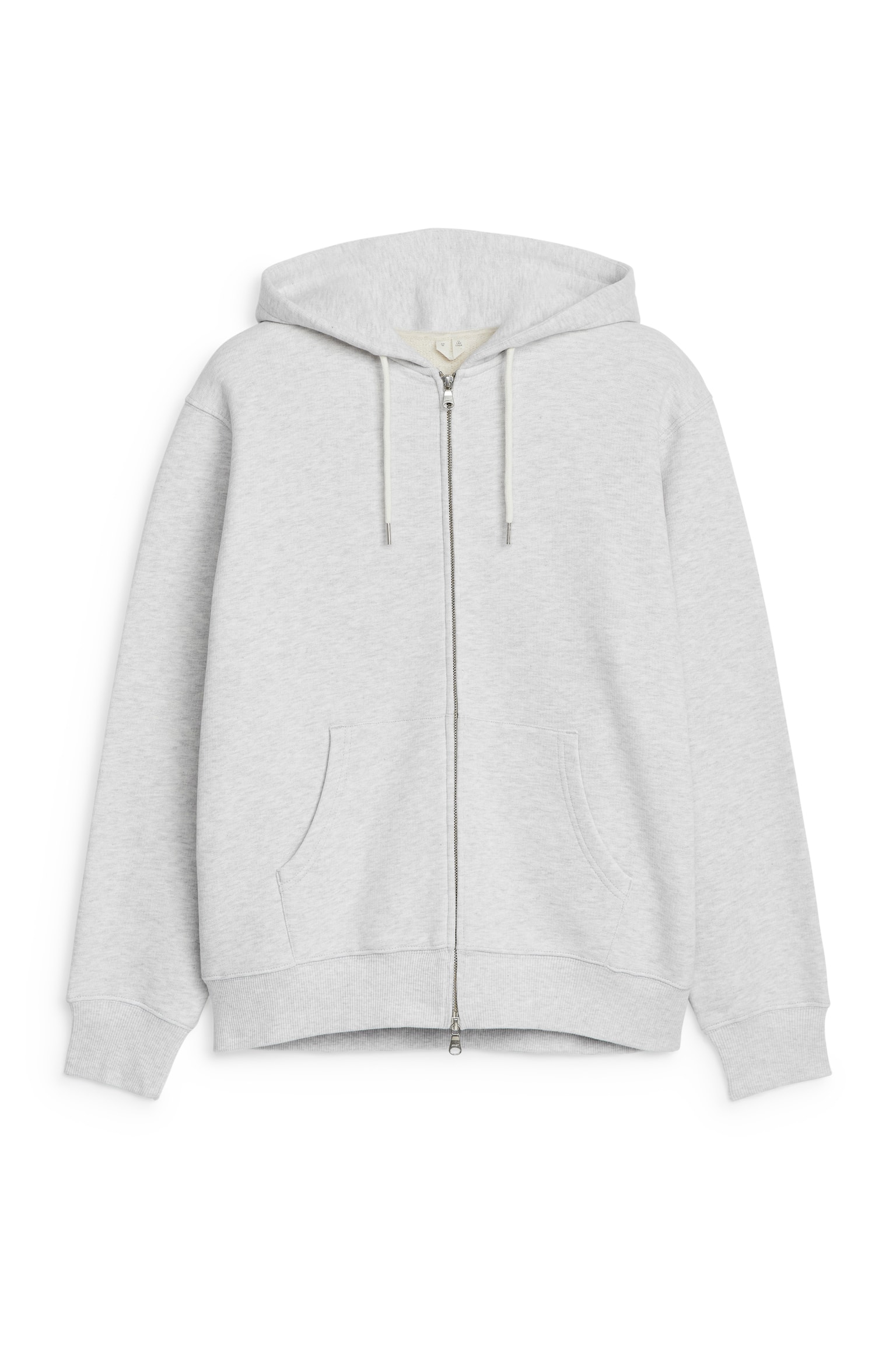 Relaxed Zip Hoodie - Grey Melange - 2