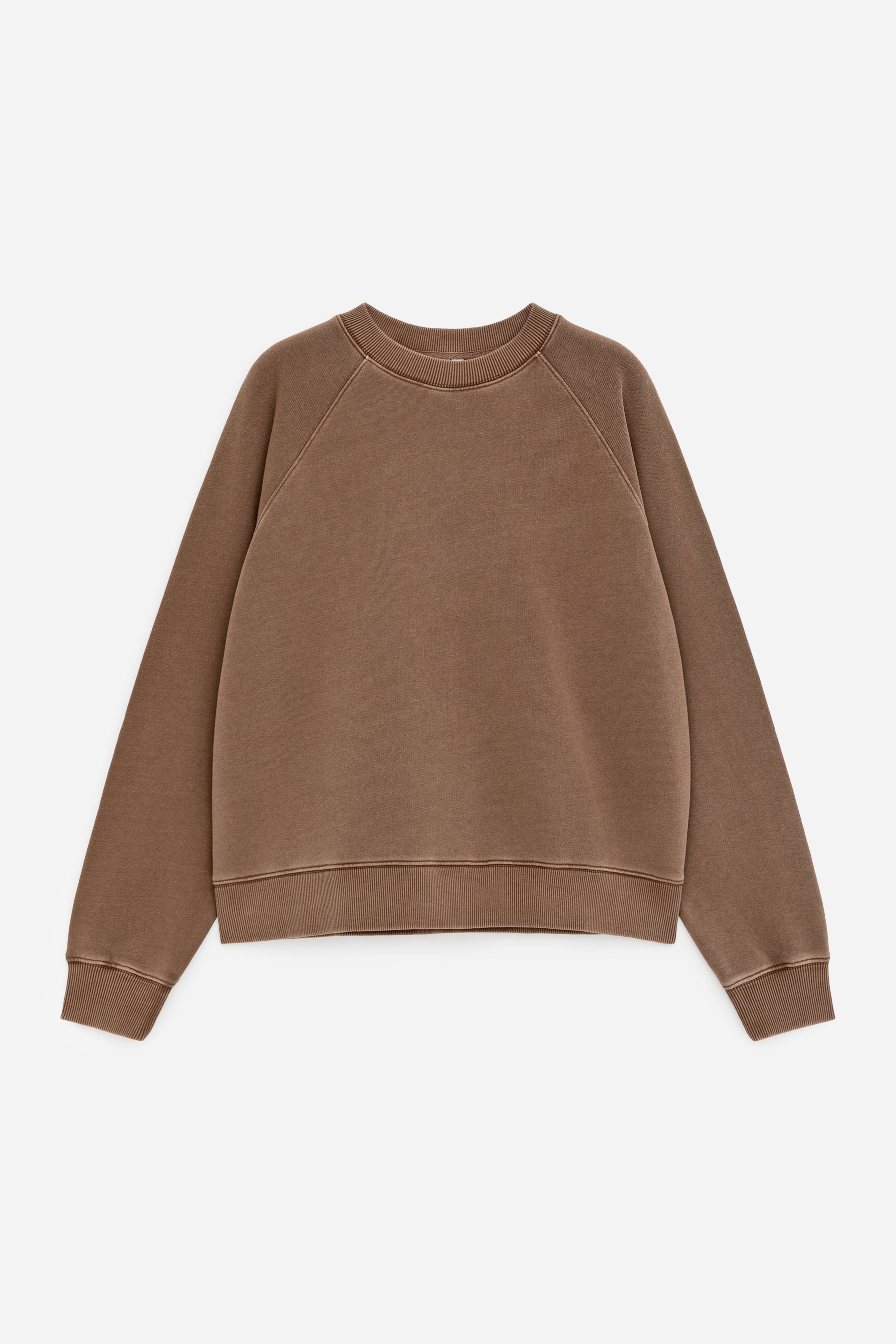 Terry Sweatshirt - Brown/Blue/Dark Brown/Pink/Light Turquoise/Black/Grey Melange