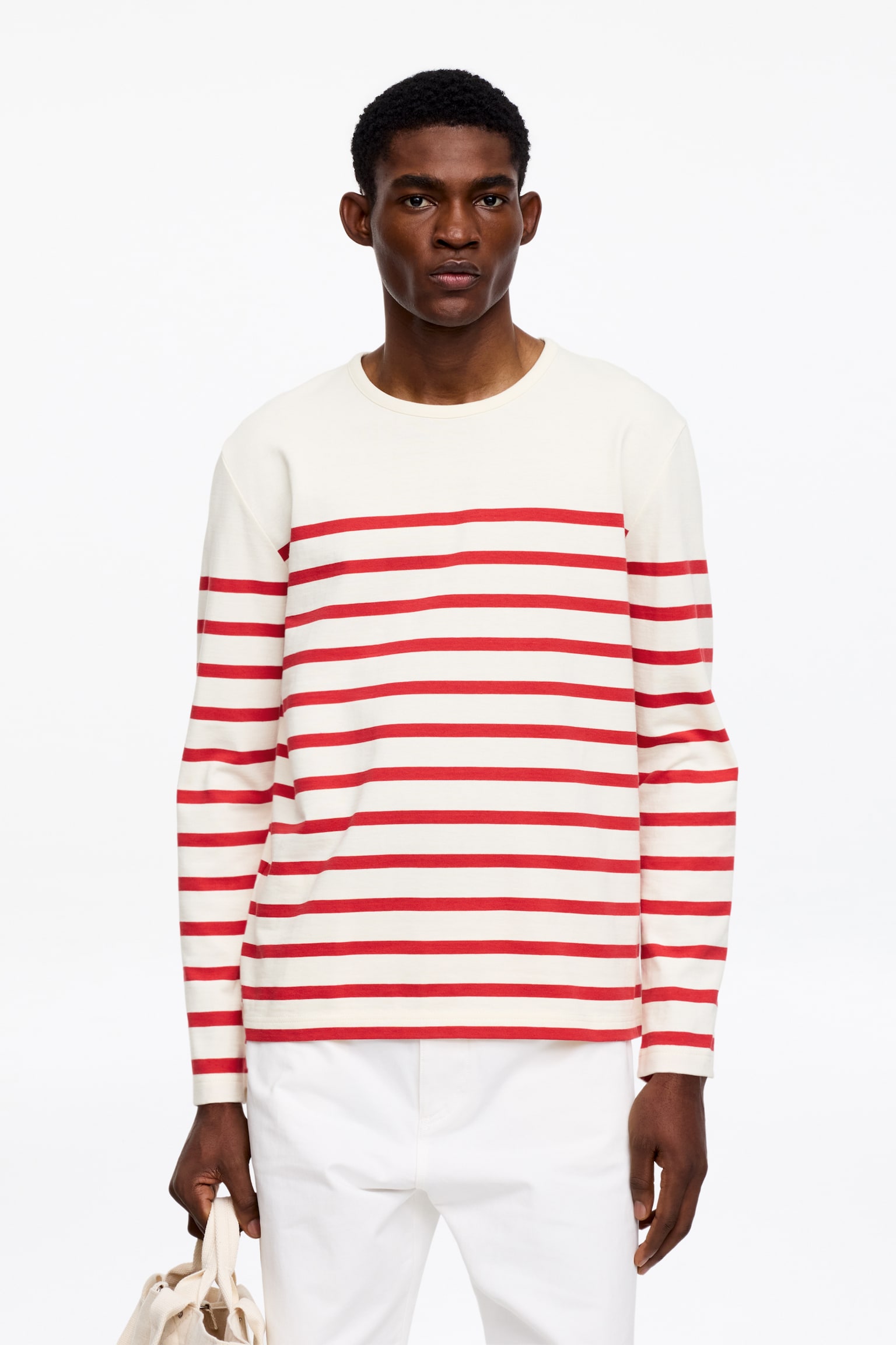 Tricou cu mâneci lungi - Roșu/Alb/Alb/Albastru Închis - 1