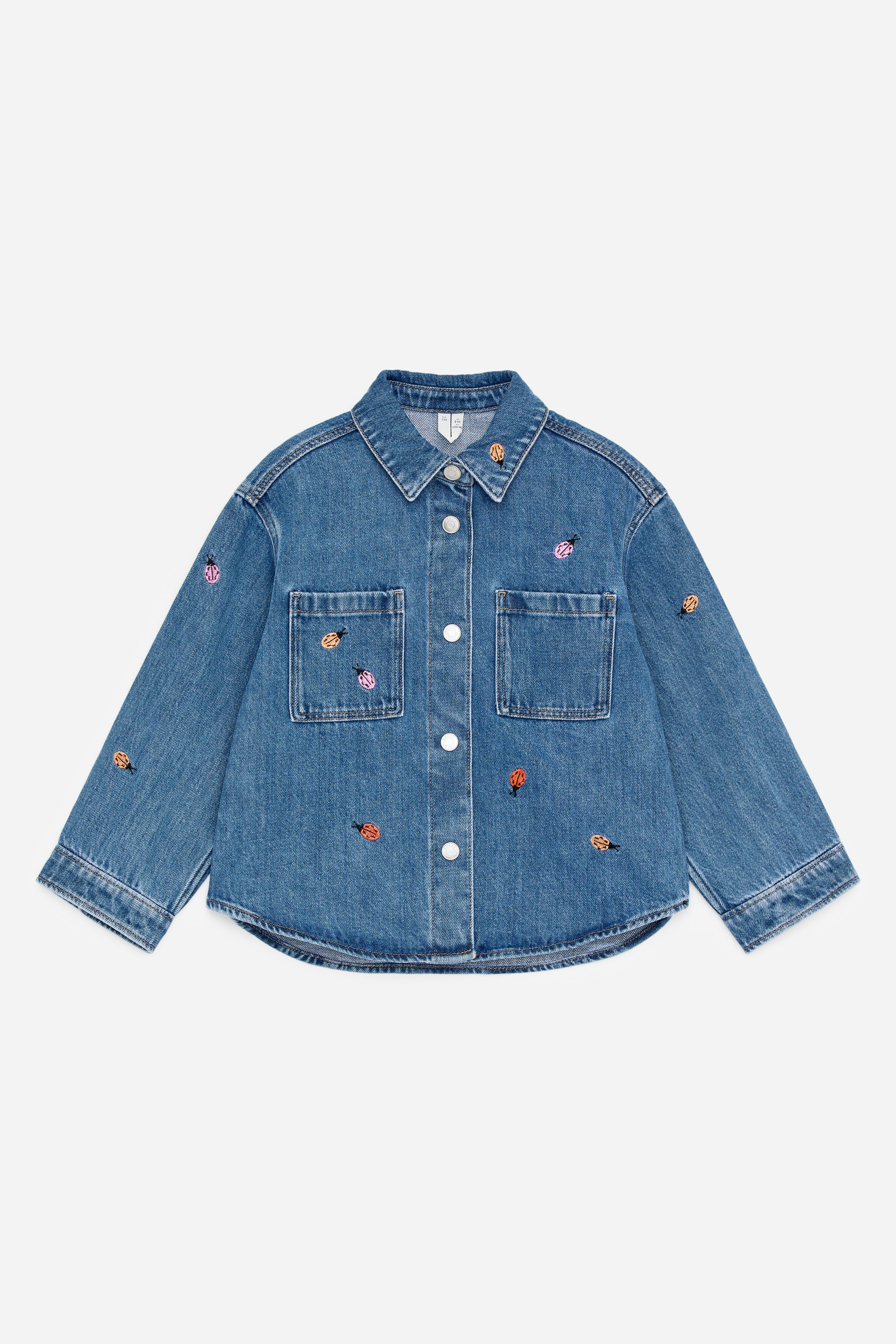 Denim overhemd met borduursels - Blue/Ladybirds