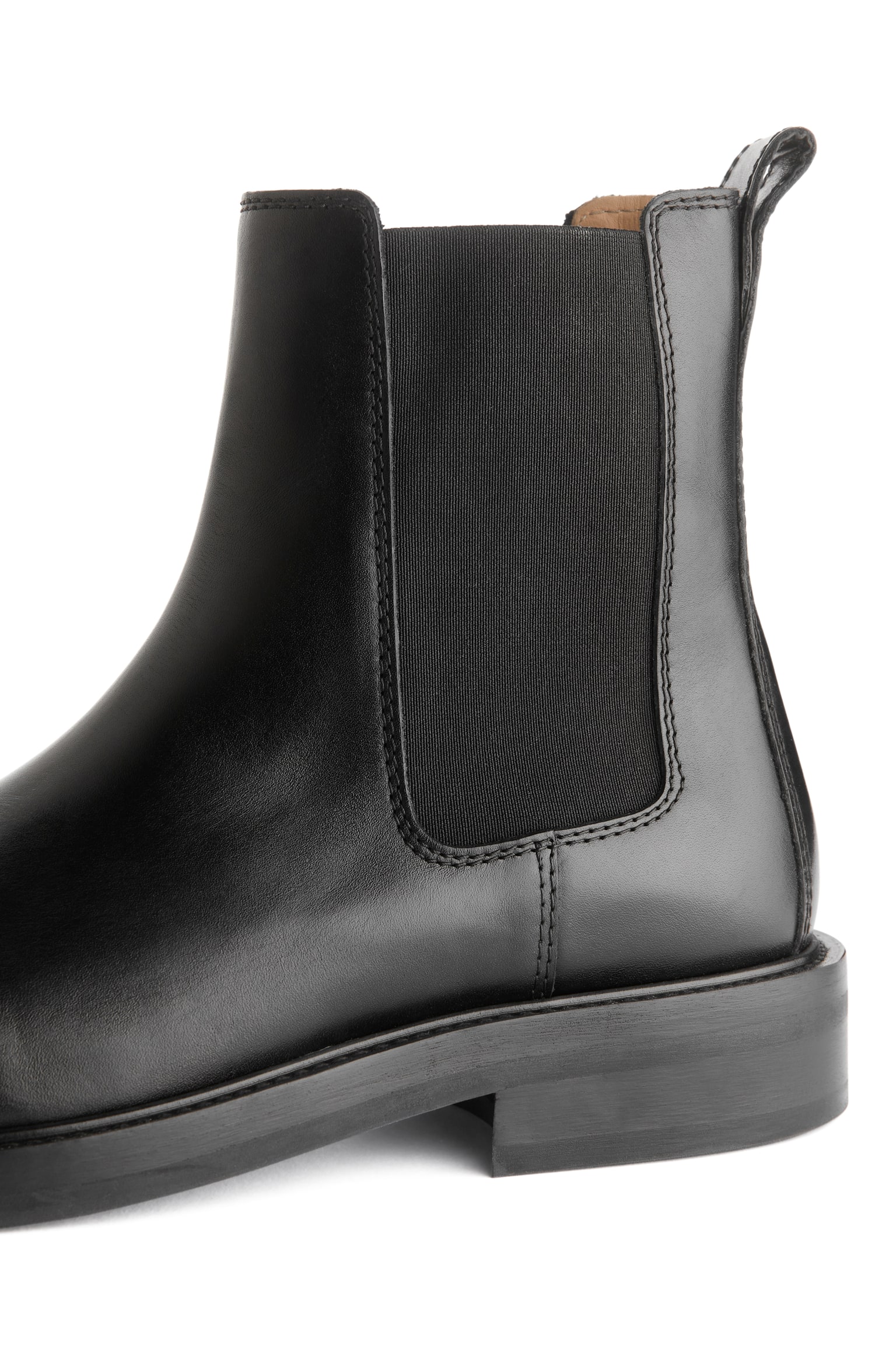 Leather Chelsea Boots - Black - 7