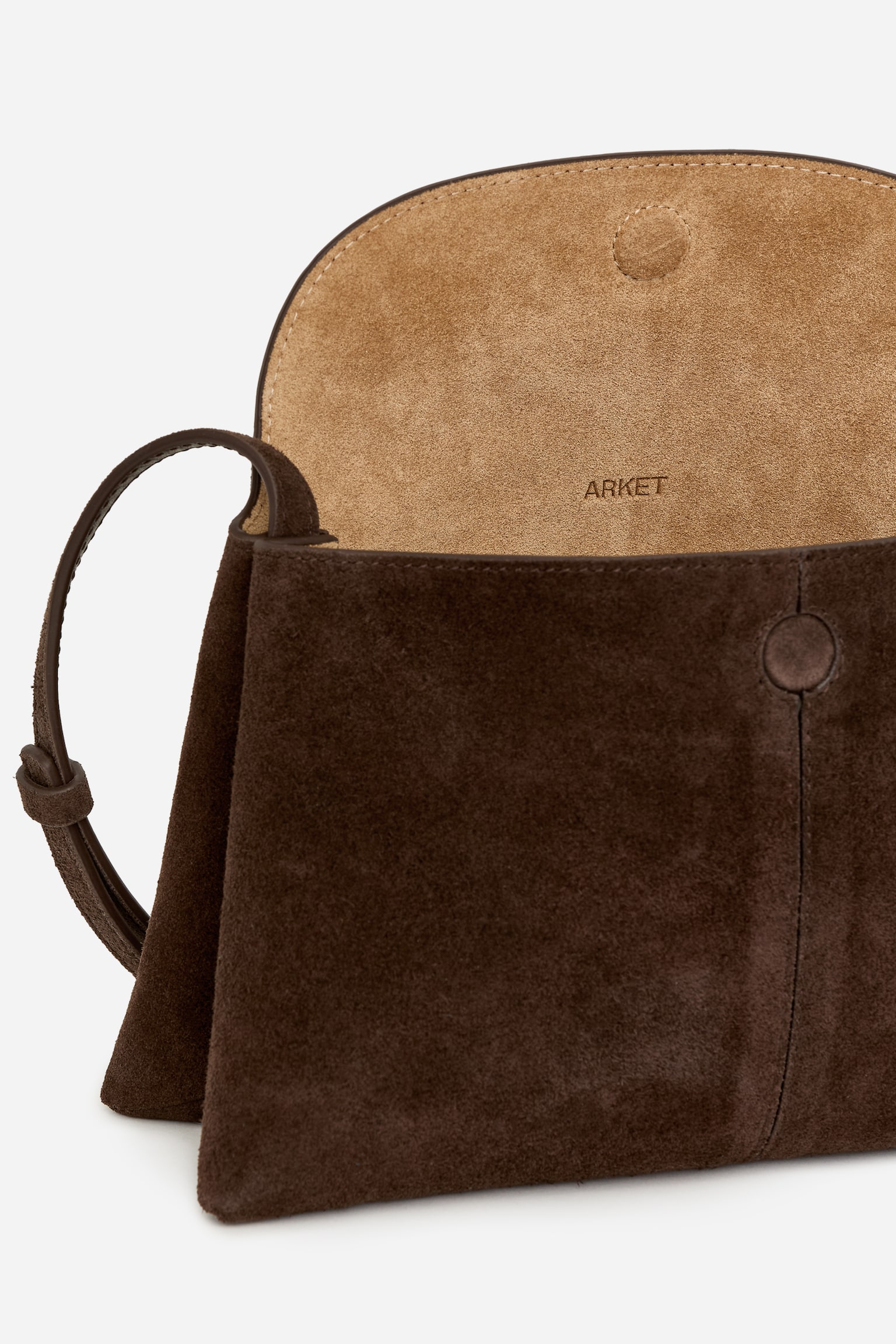 Velúr Átvetős Táska - Barna/Fekete - 5