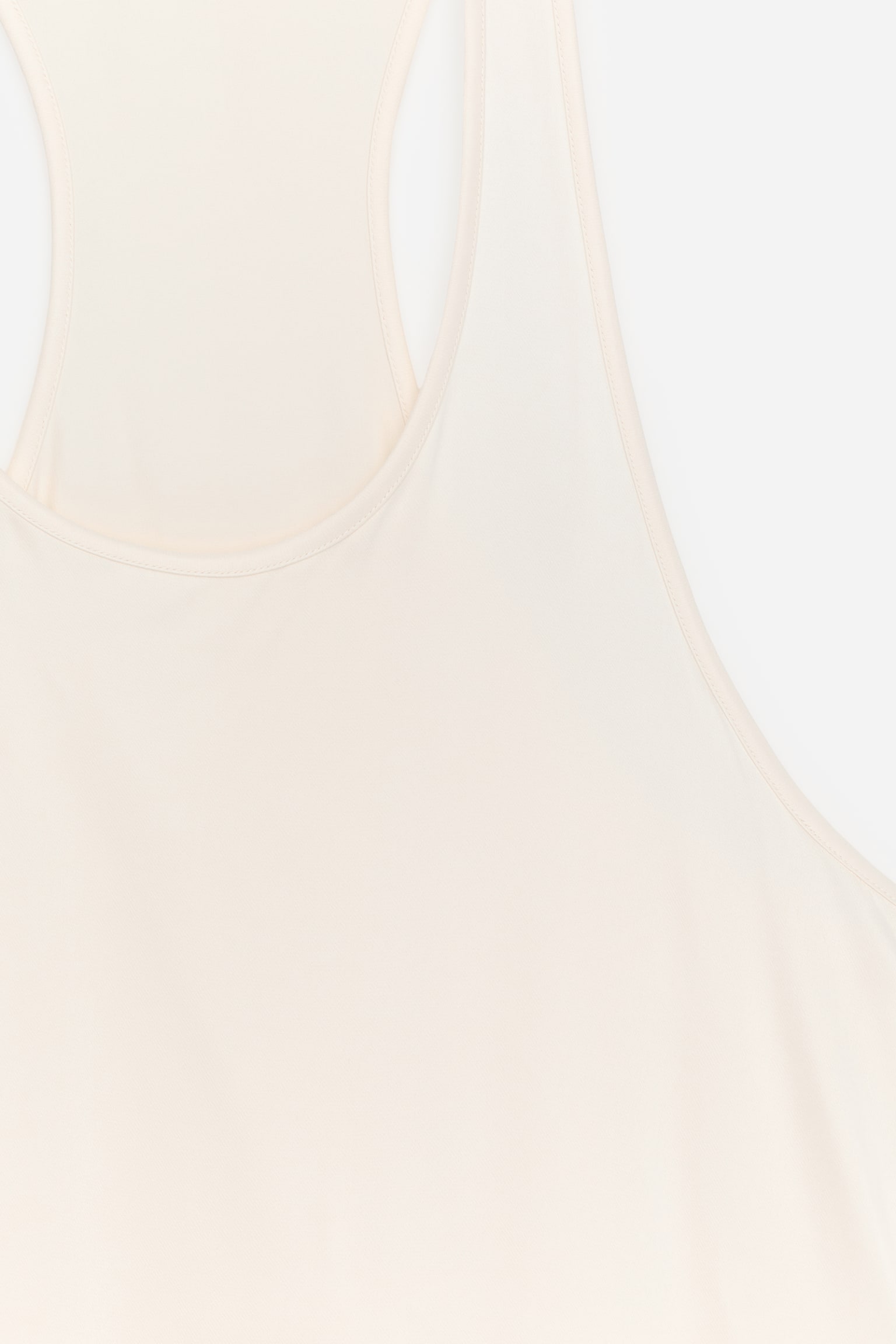 Sportig satintopp - Off-white - 4