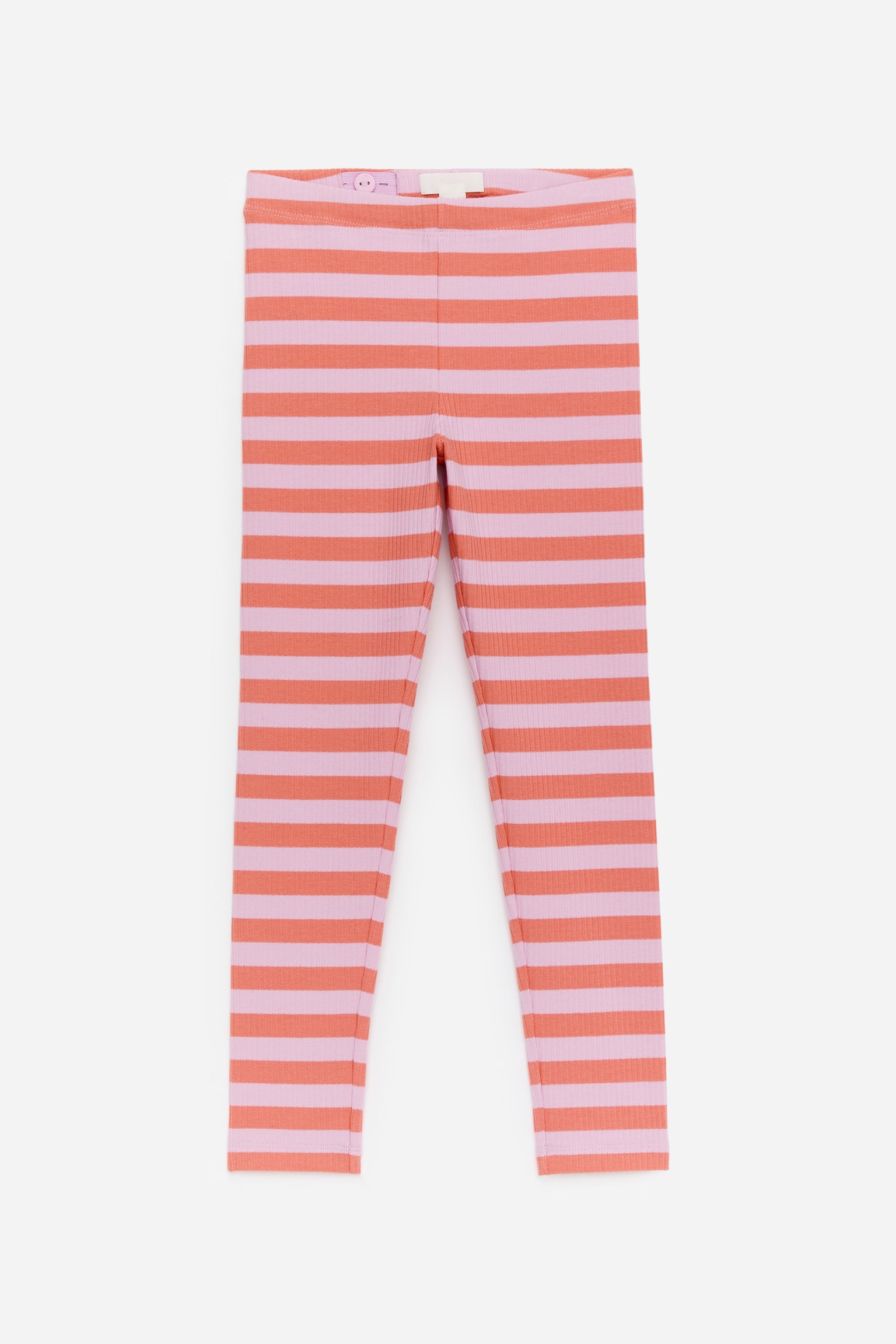 Gerippte Leggings - Rosa/Orange/Flieder/Rot/Dunkelblau/Blumen in Rosa/Blau/Herzen in Weinrot/Rosa/Vögel/Rosa/rote Herzen/Flieder/Rot/Cremeweiß/Schwarz - 1