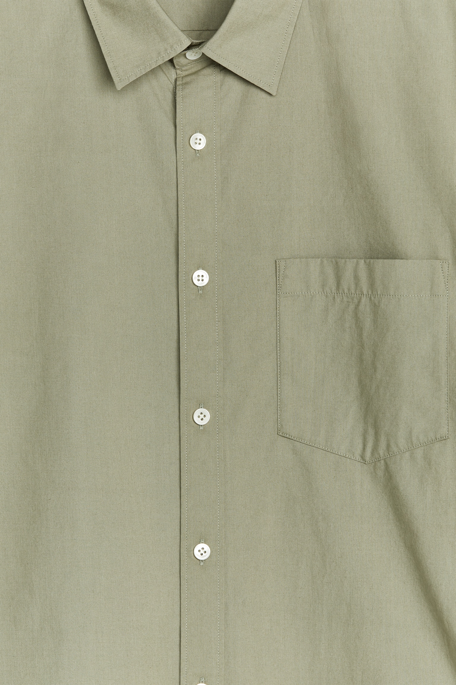 Washed Poplin Shirt - Khaki Green/Light Blue/Light Blue/White - 2