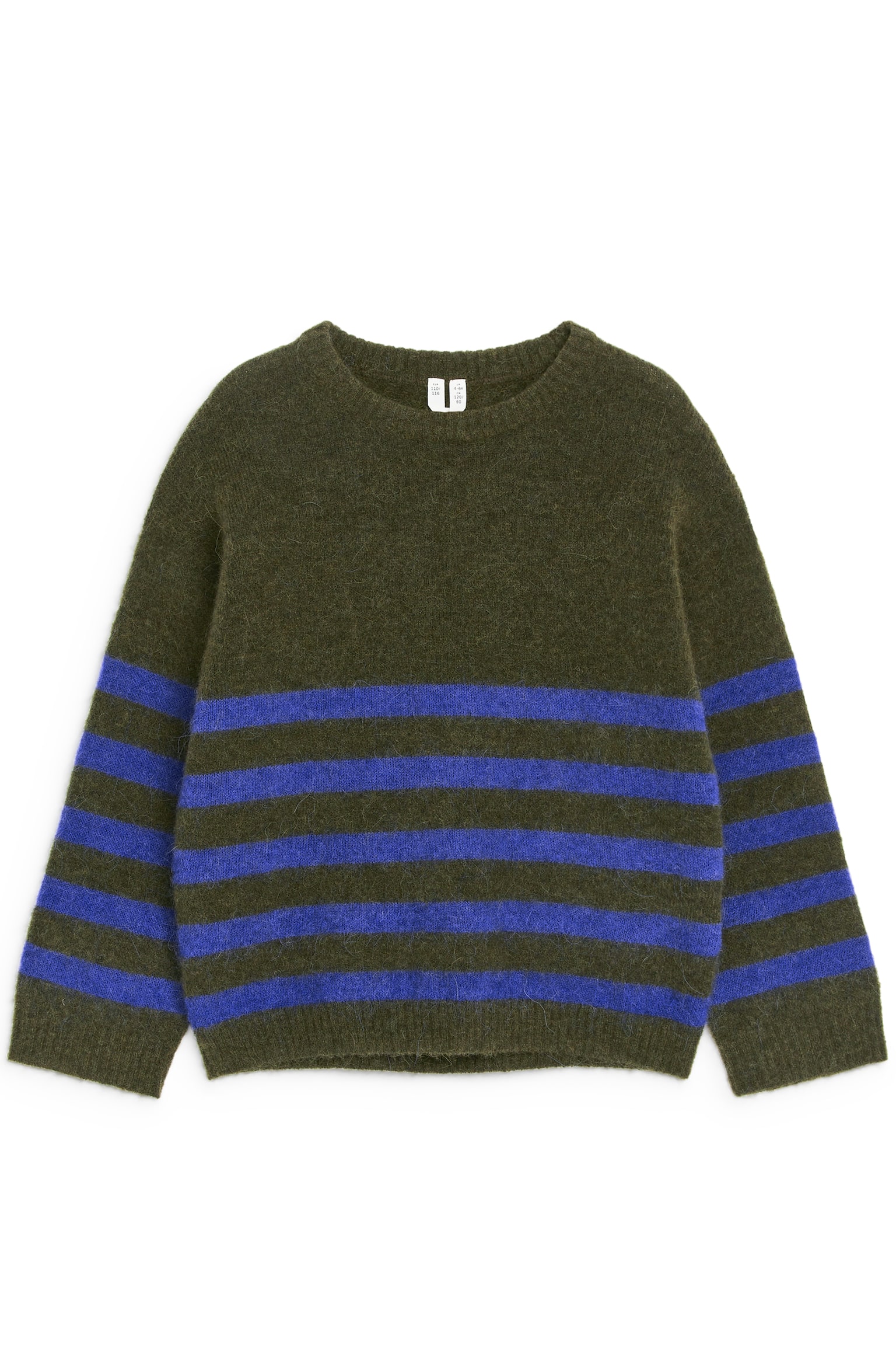 Alpaca-Wool Blend Jumper - Khaki Green/Blue/Dark Blue/White/Light Blue/Red - 1