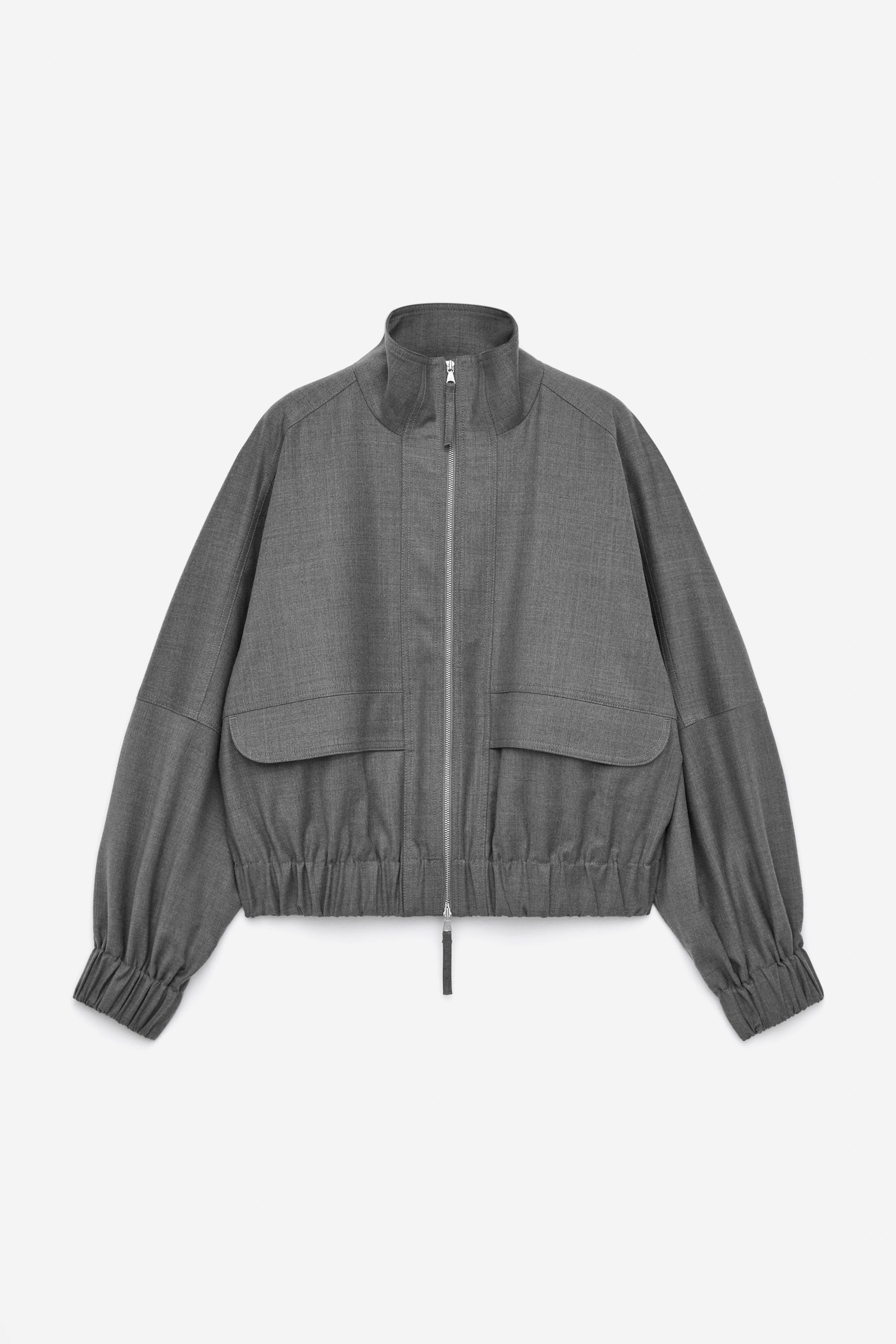 Jacke aus Wollmischung - Dunkelgrau