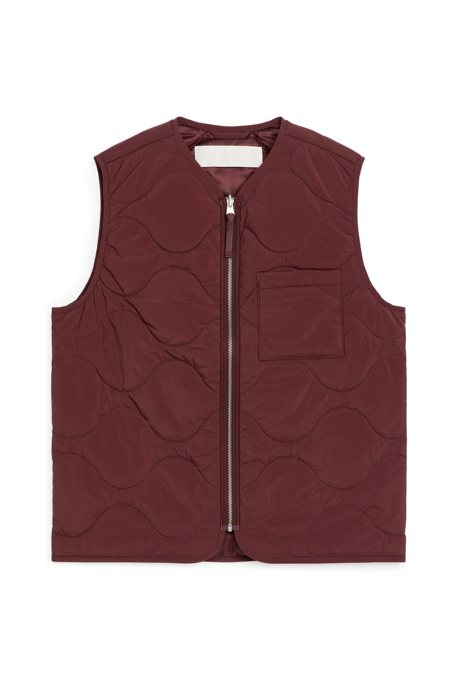 2-in-1 Quilted Liner Vest - Burgundy/Green/Dark Khaki/Black/Dark Blue/Yellow - 2