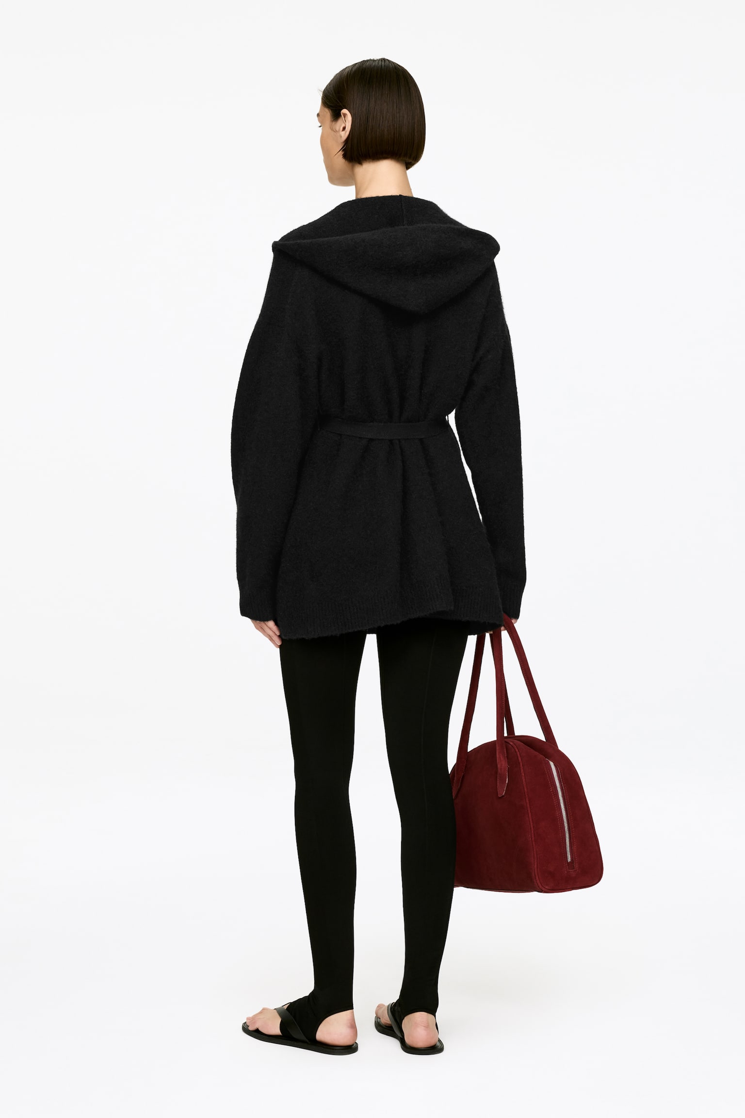 Strickjacke aus einer Alpaka-Wollmischung - Schwarz - 4