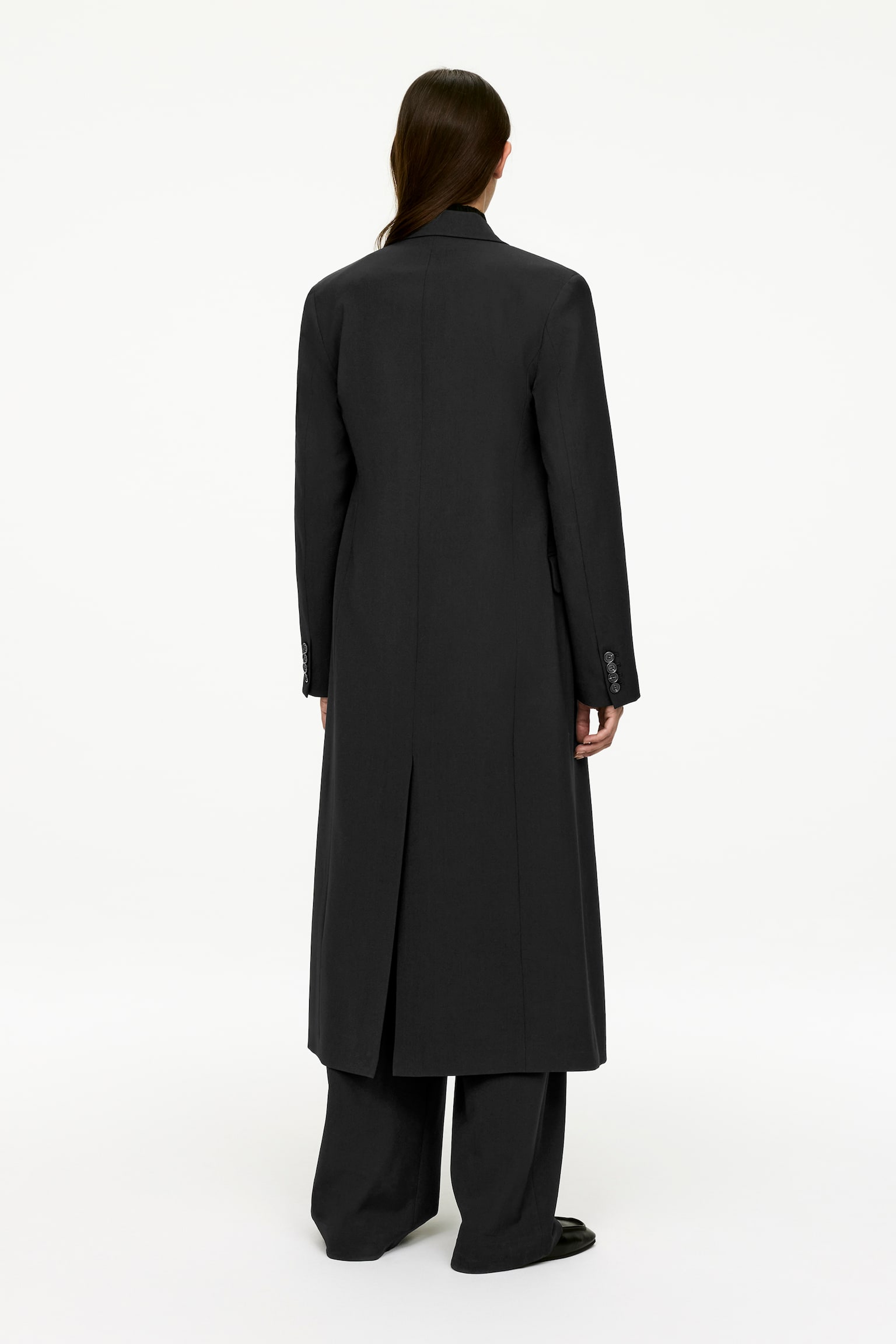 Schmaler Mantel - Schwarz - 9