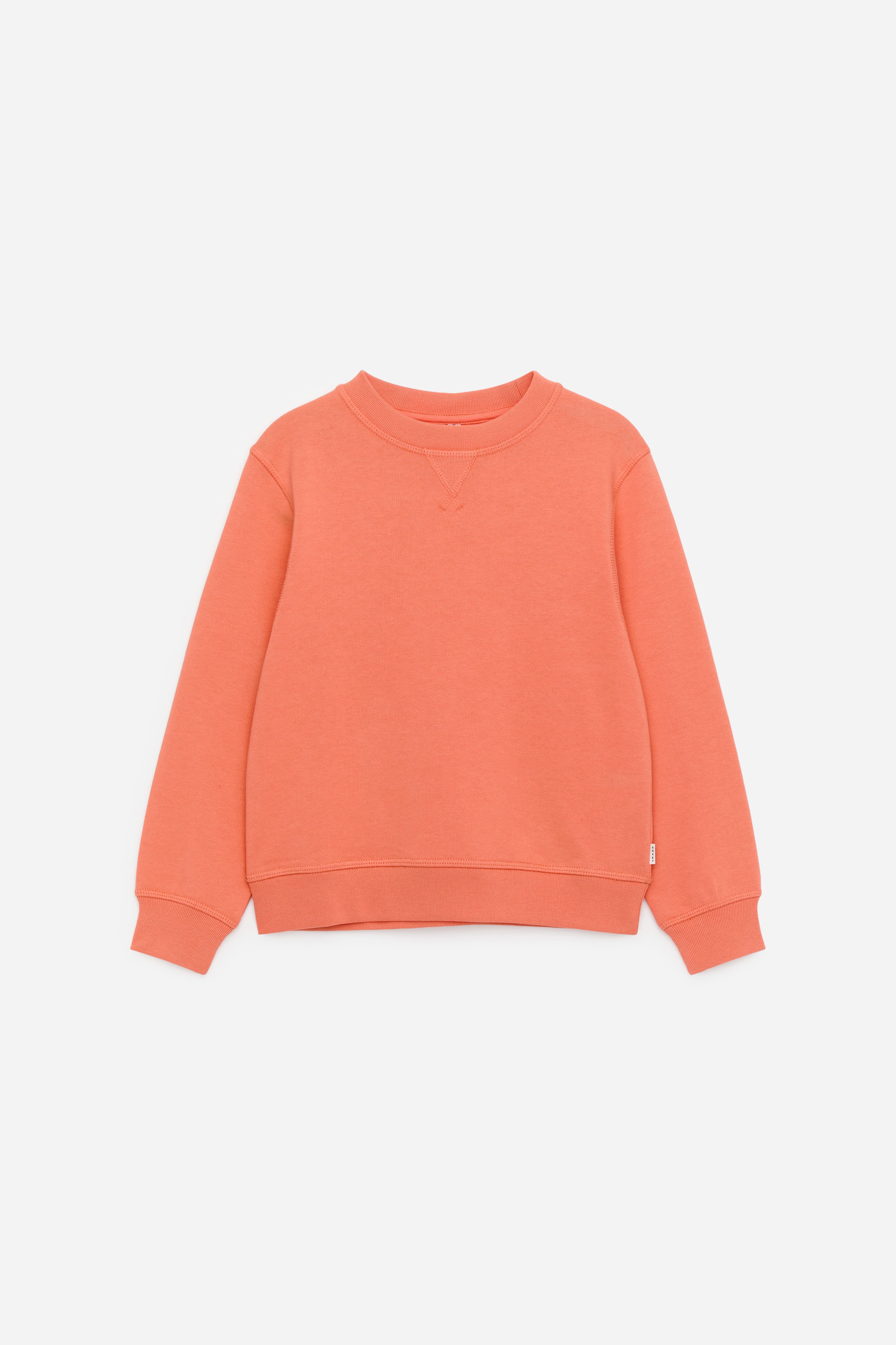 Sweatshirt aus French Terry - Orange/Burgunderrot/Himmelblau/Grün/Rosa/Graumeliert/Dunkelgrün/Lila/Dunkelblau/Fliederrosa/Beerenrot
